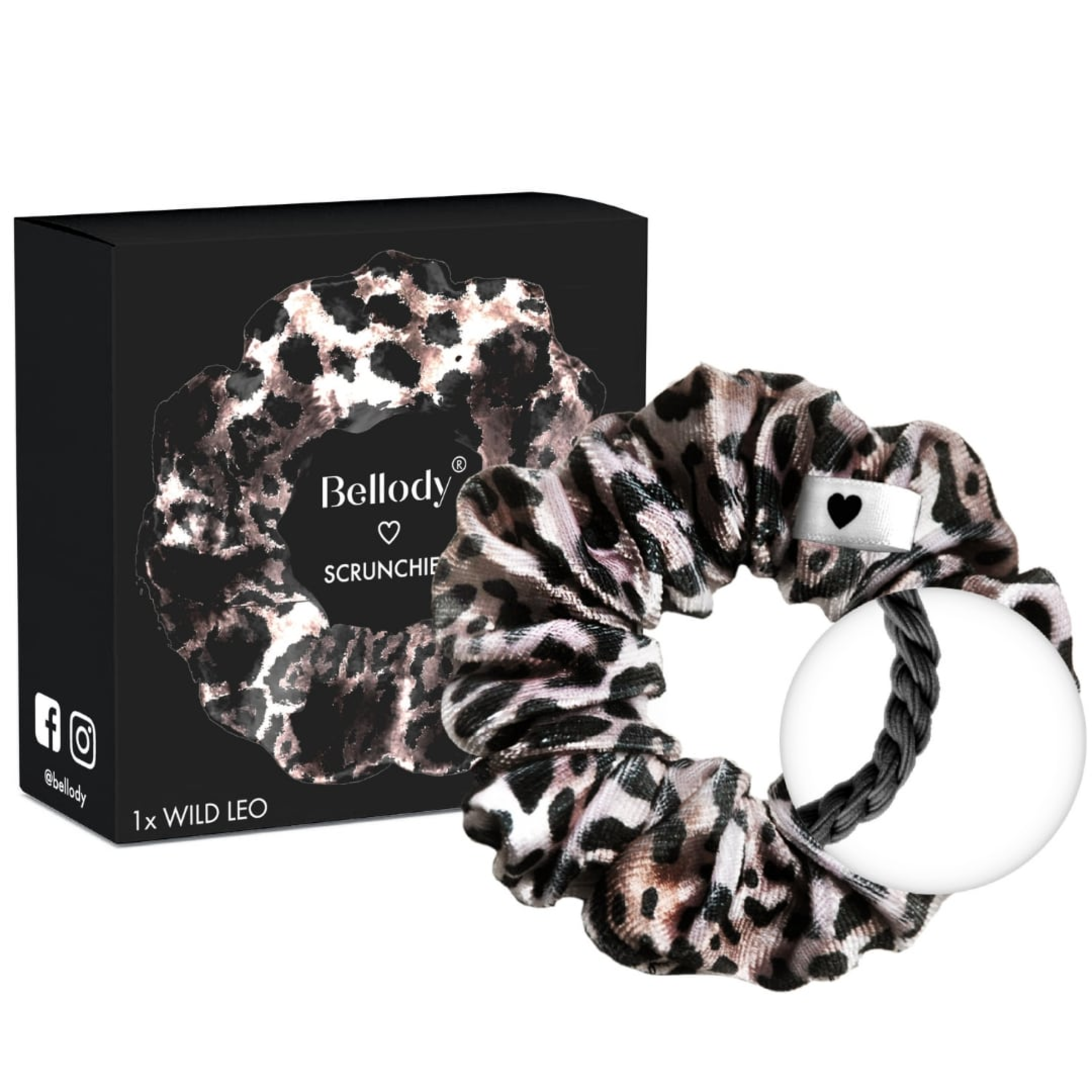 Bellody Velour Scrunchie leopard