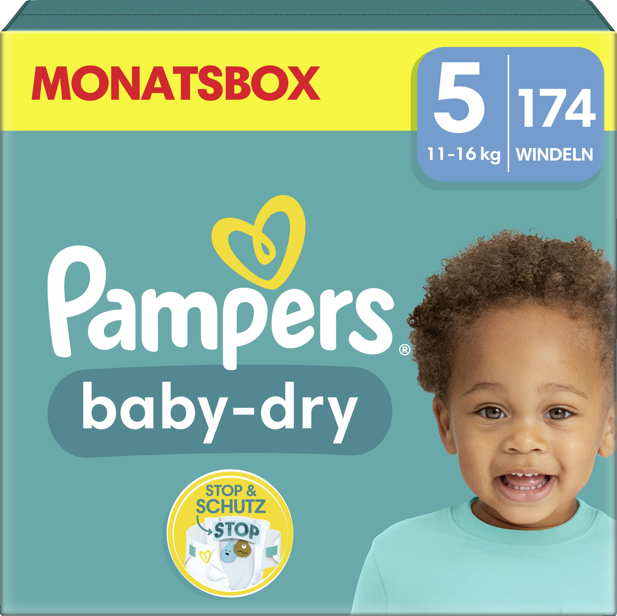 Pampers Baby Dry bleer str. 5 (11-16 kg) månedskasse