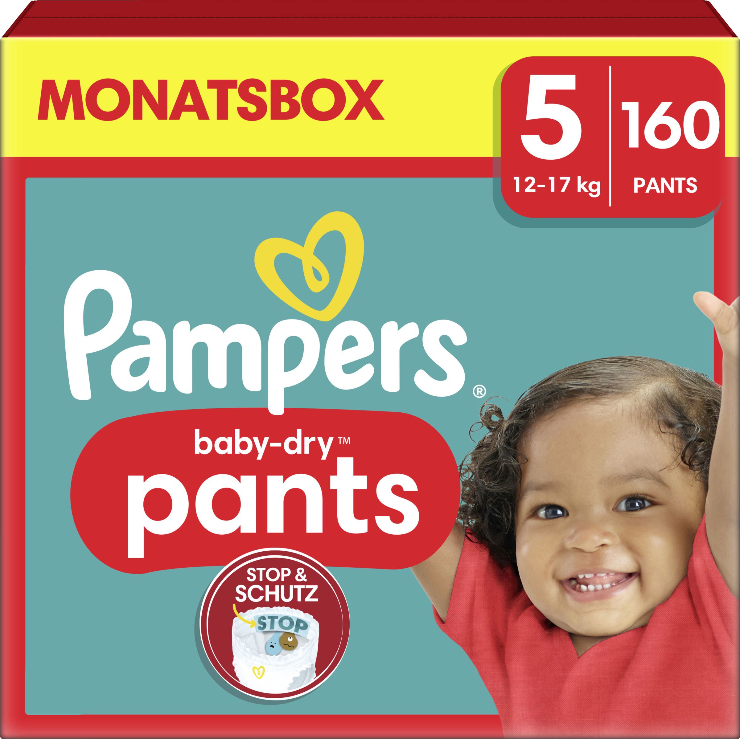 Pampers Baby Dry Pants str. 5 (12-17 kg) månedsboks