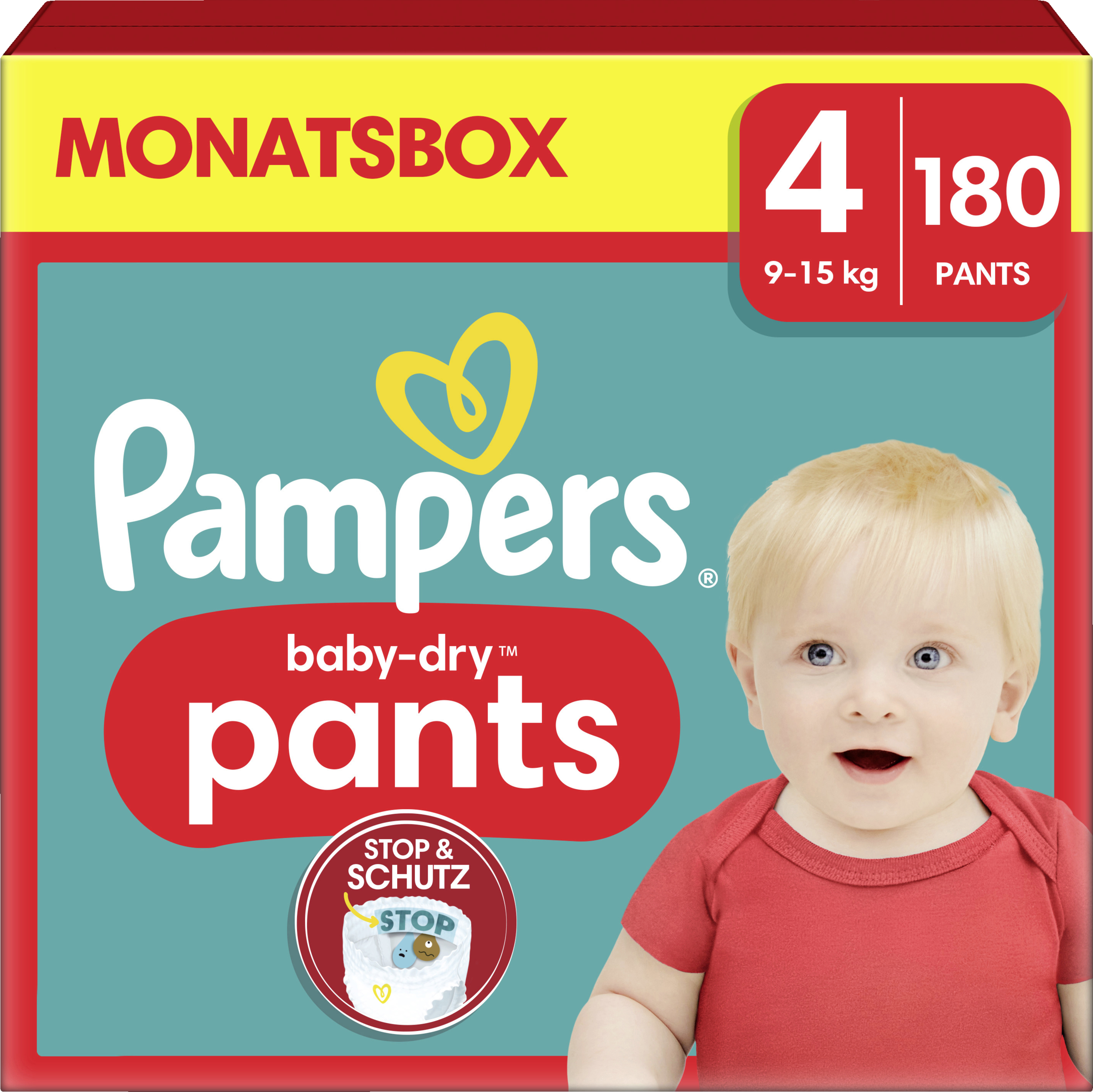 Pampers Baby Dry Pants str. 4 (9-15 kg) månedsboks