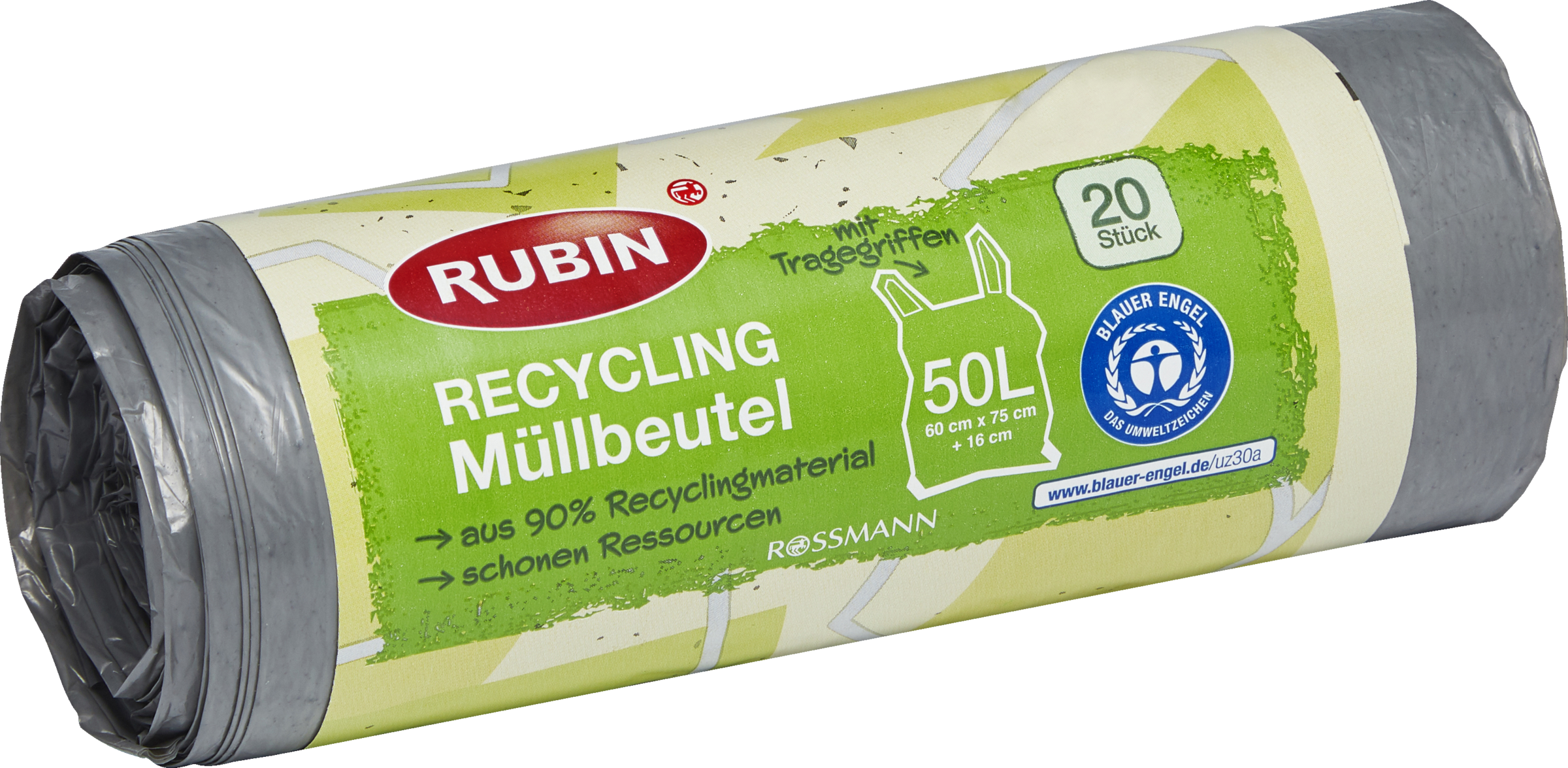 RUBIN Recycling affaldsposer med bærehåndtag 50 l