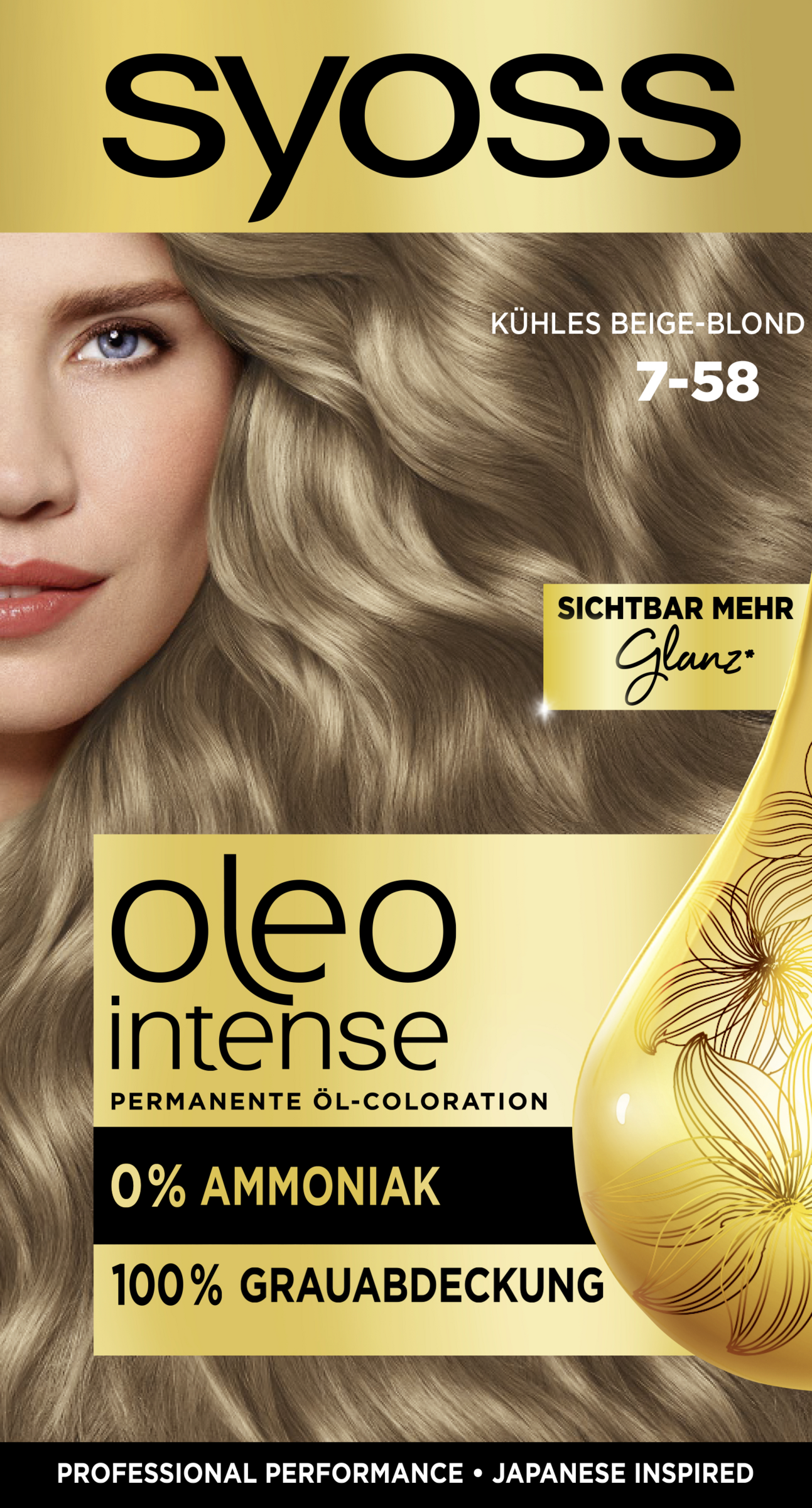 Syoss Professional Performance Oleo Intense permanent olie-farvning 7-58 Kølig beige-blond