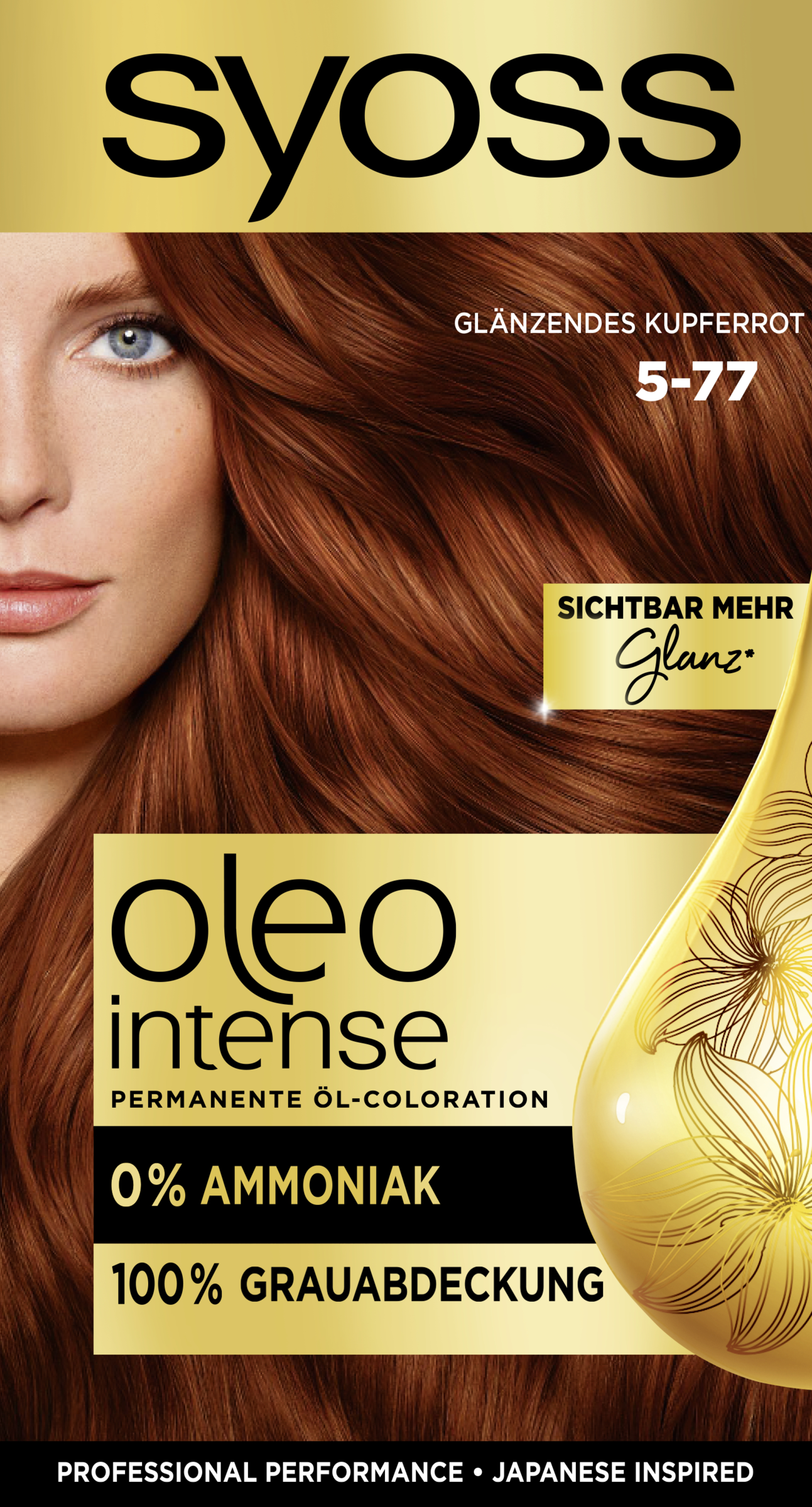 Syoss Professional Performance Oleo Intense Permanente oliefarvning 5-77 funklende kobberrød