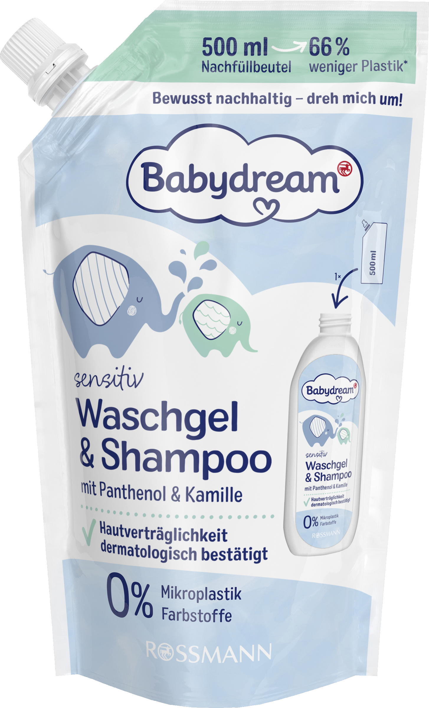Babydream Washgel & Shampoo sensitiv refill