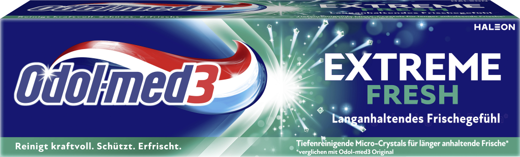 Odol med3 Ekstrem frisk, holdbar, frisk tandpasta