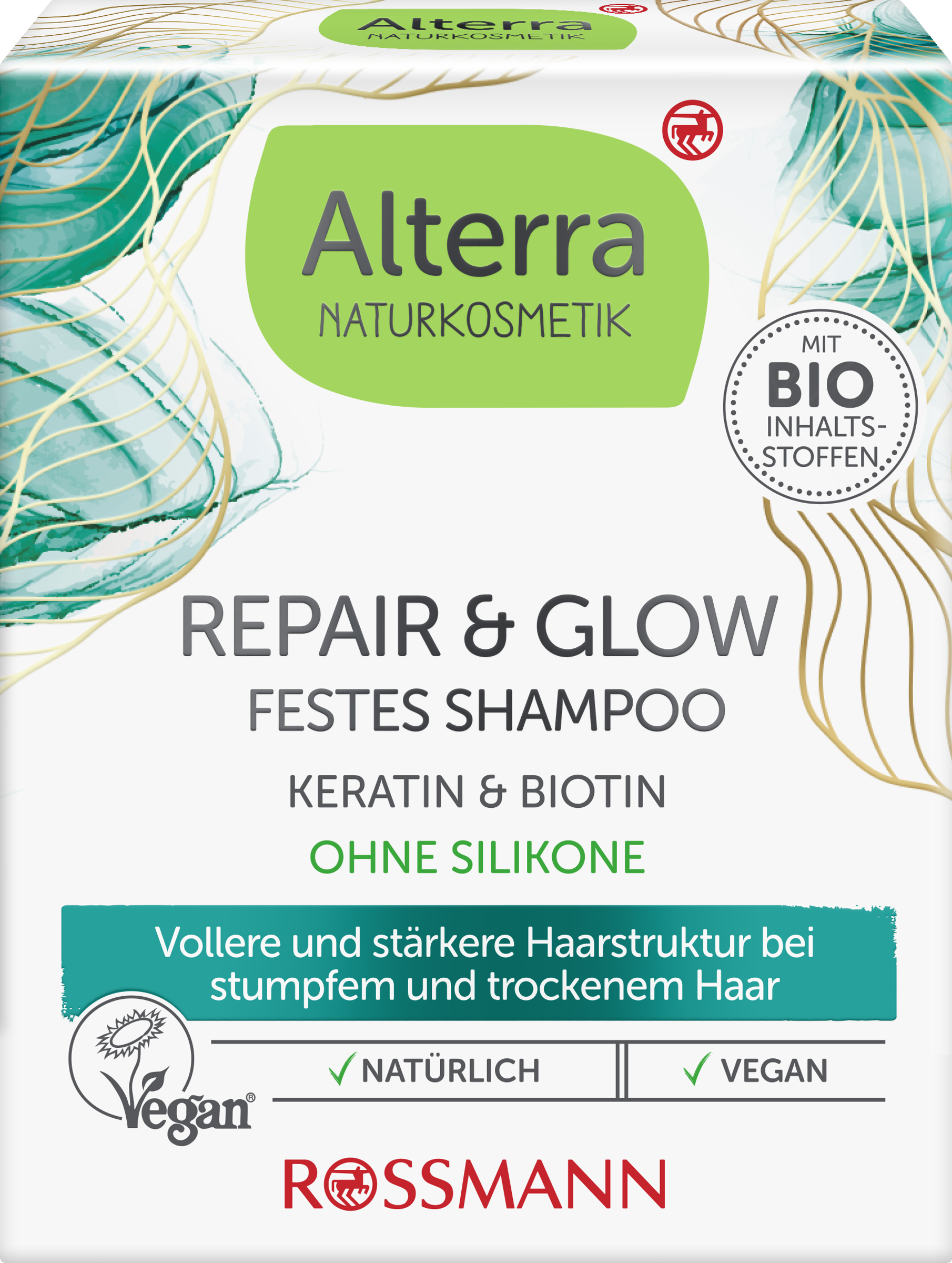 Alterra NATURKOSMETIK Fast shampoo reparation & glød