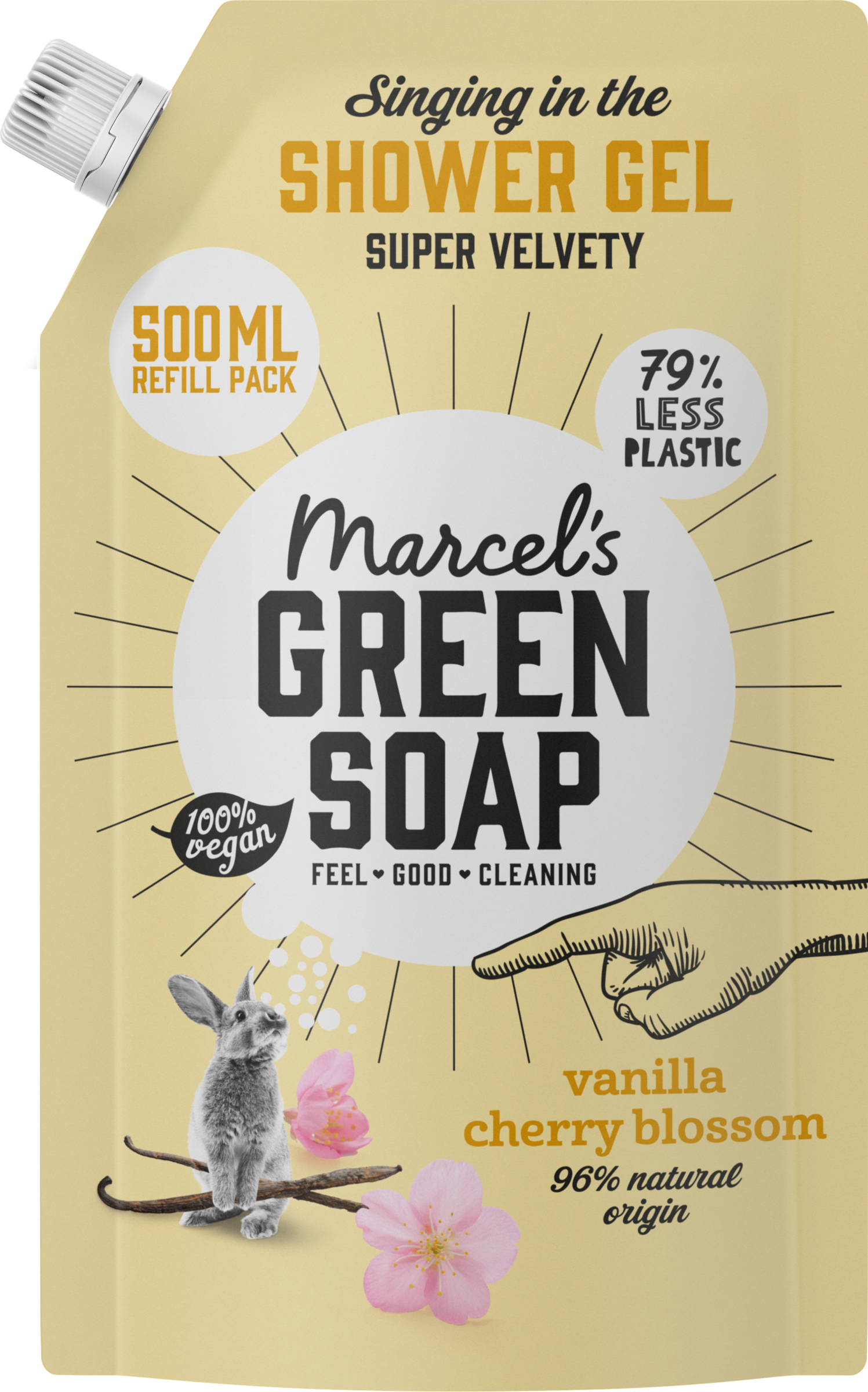Marcel's Green Soap Bodyshampoo Vanilla & Cherry Blossom refill