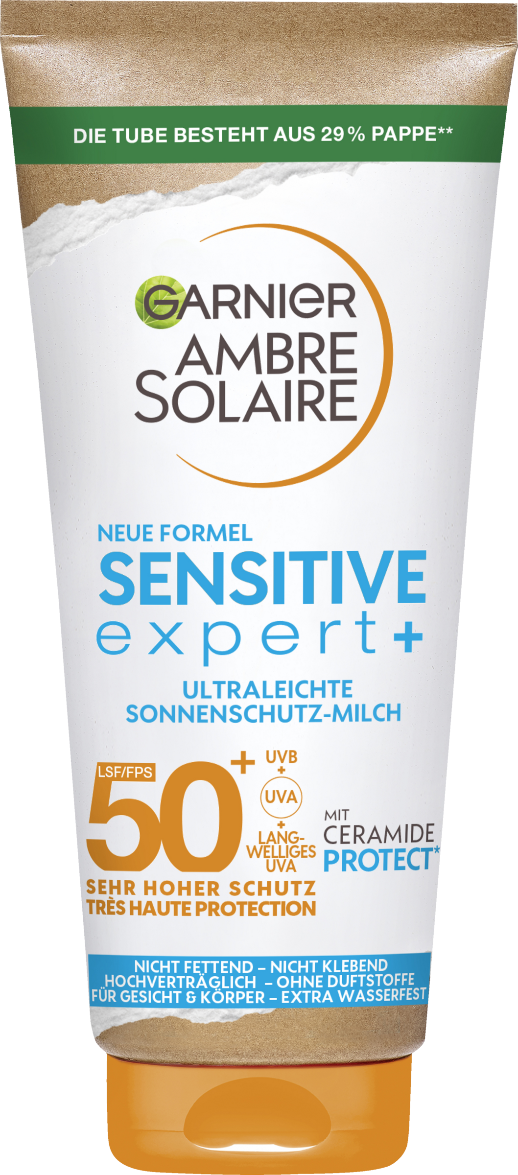Garnier Ambre Solaire SENSITIVE expert+ Ultralet solbeskyttelsesmælk SPF 50+