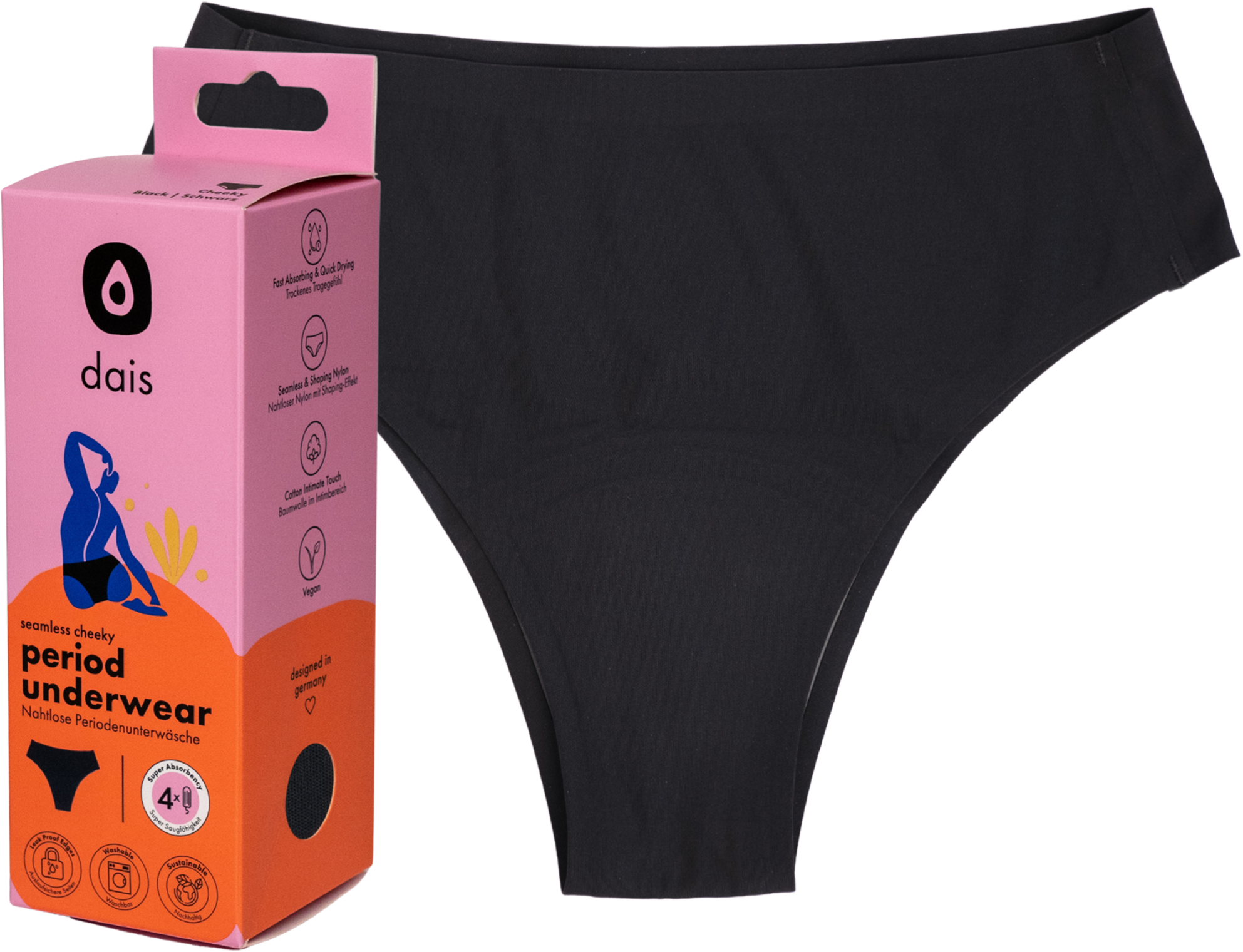 dais Menstruationsundertøj Slip Cheeky str. L