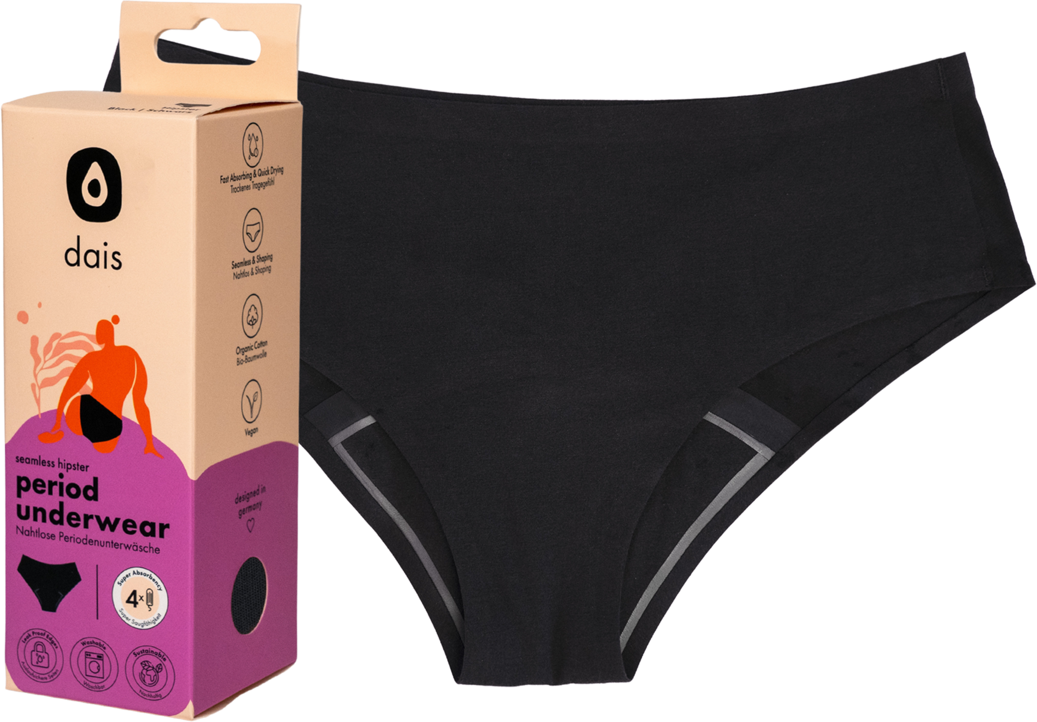 dais Menstruationsundertøj Hipster str. M