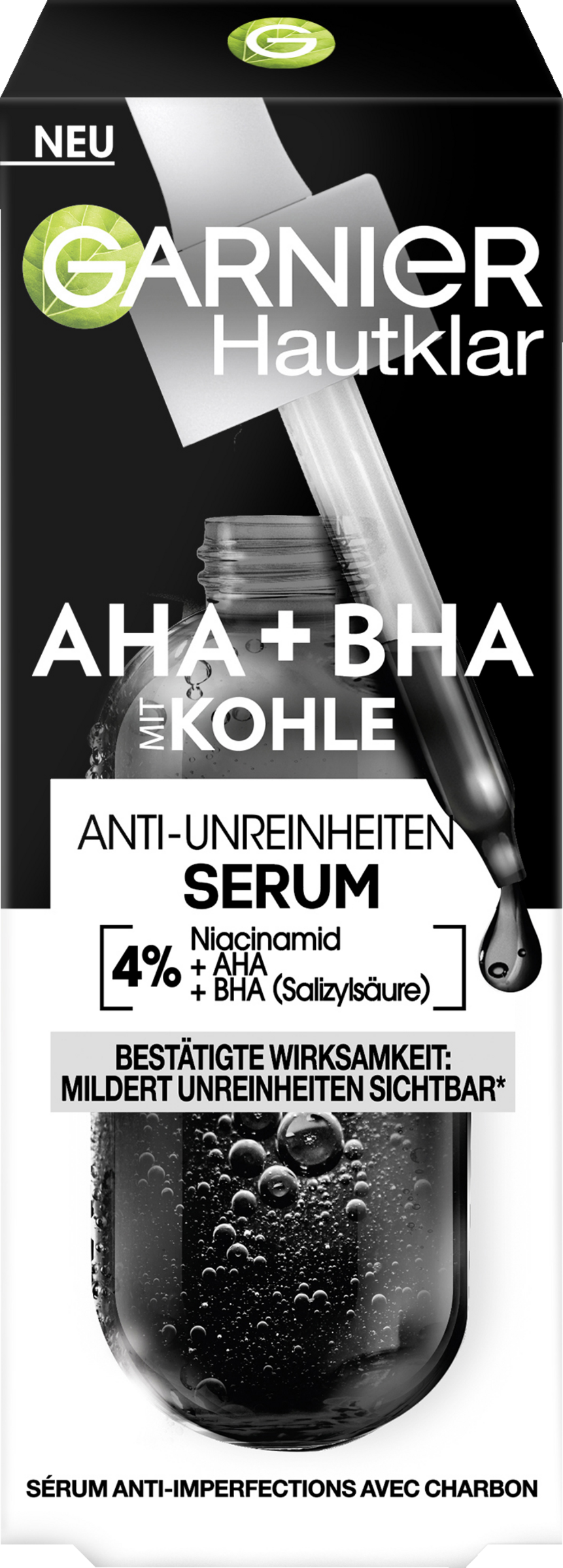 Garnier Hautklar AHA + BHA serum med kul mod urenheder