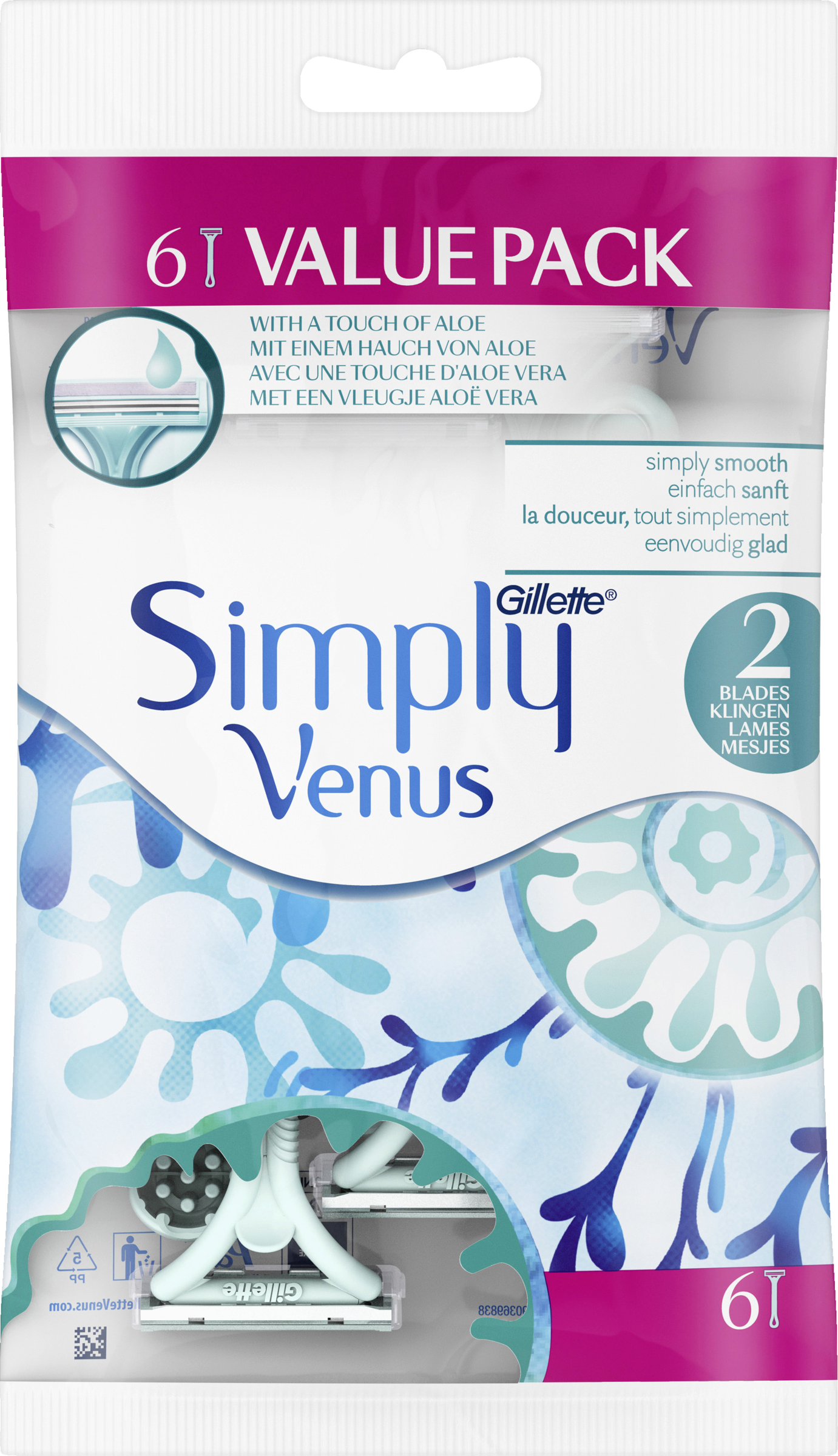 Gillette Venus Simply Venus Value Pack engangsshavere