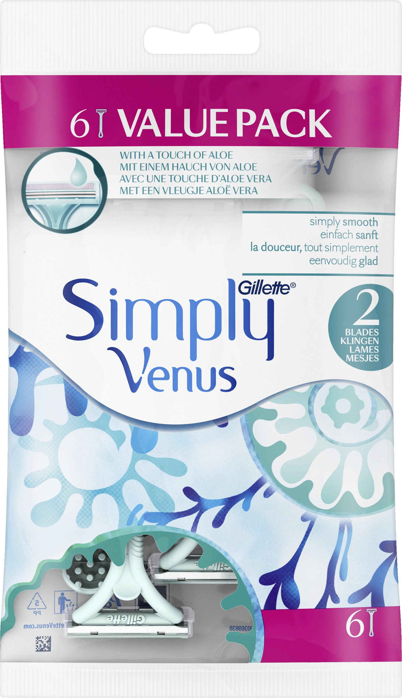 Gillette Venus Simply Venus Value Pack engangsshavere