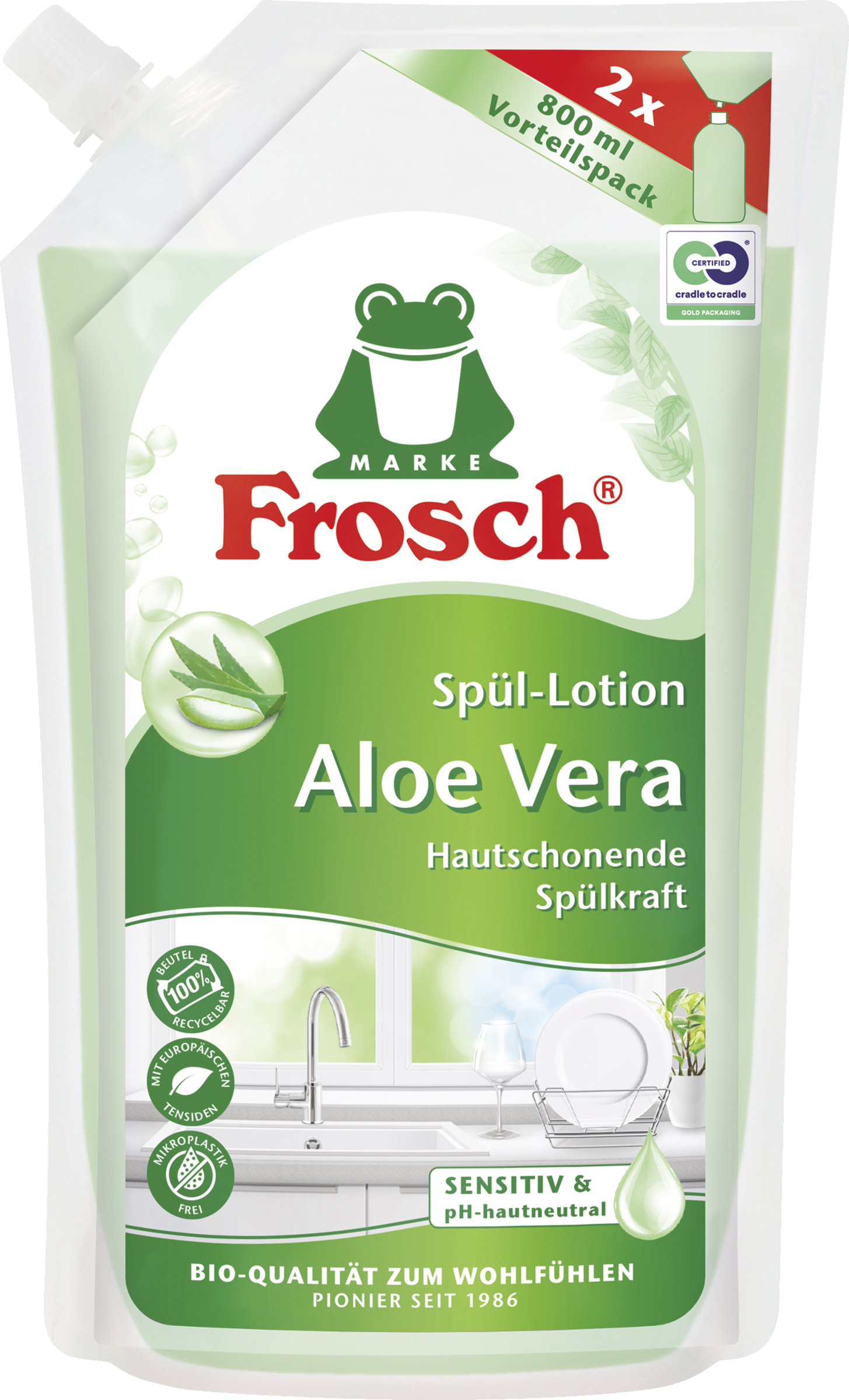 Frosch Aloe Vera opvaskelotion refill