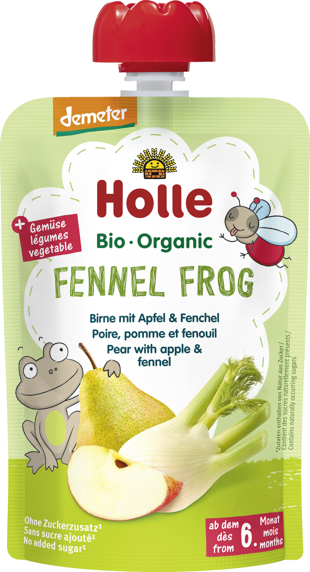 Holle Fennel Frog - pære med æble & fennikel fra 6. måned