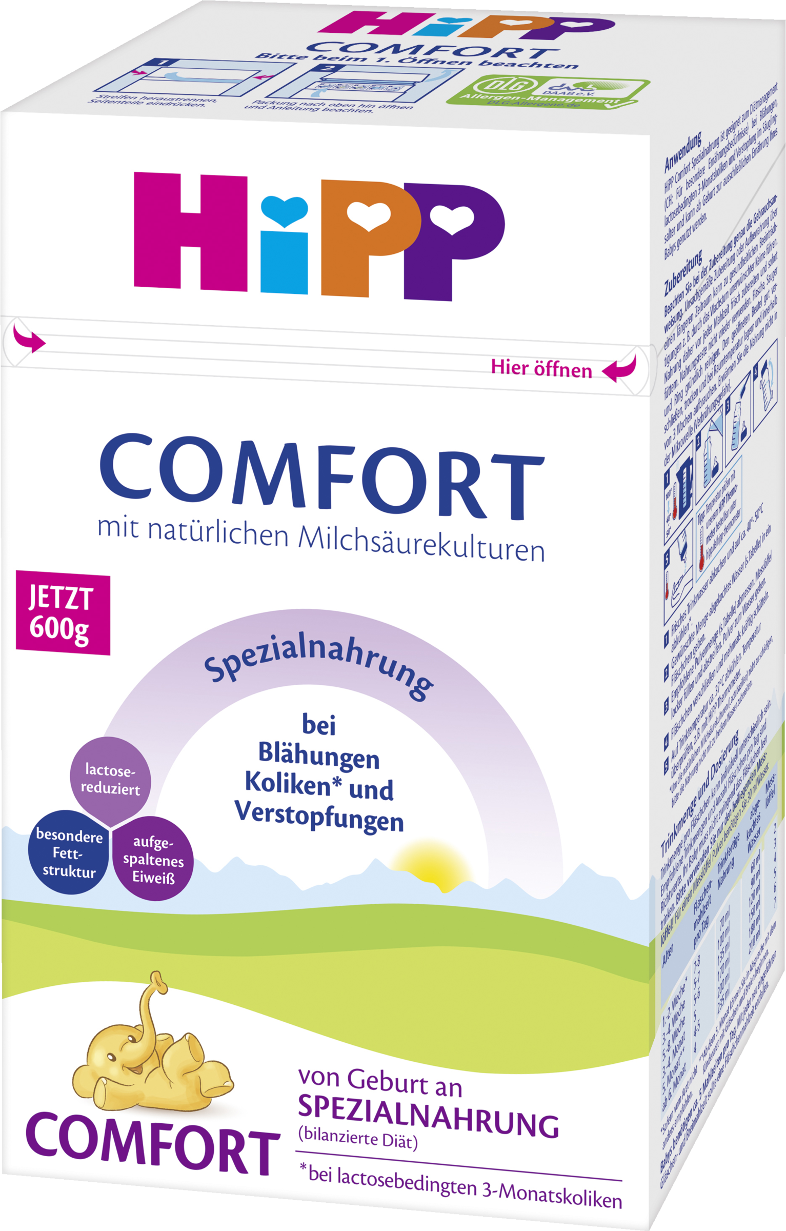 HiPP Comfort specialmad fra fødslen