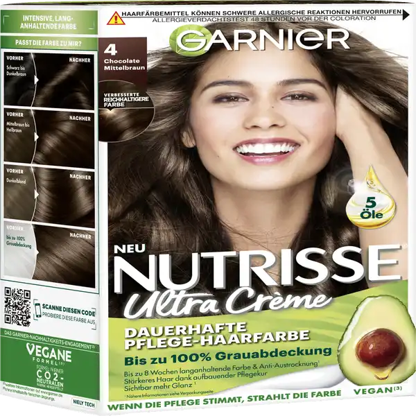Garnier Nutrisse 40 chokolademellembrun Køb online | rossmann.dk
