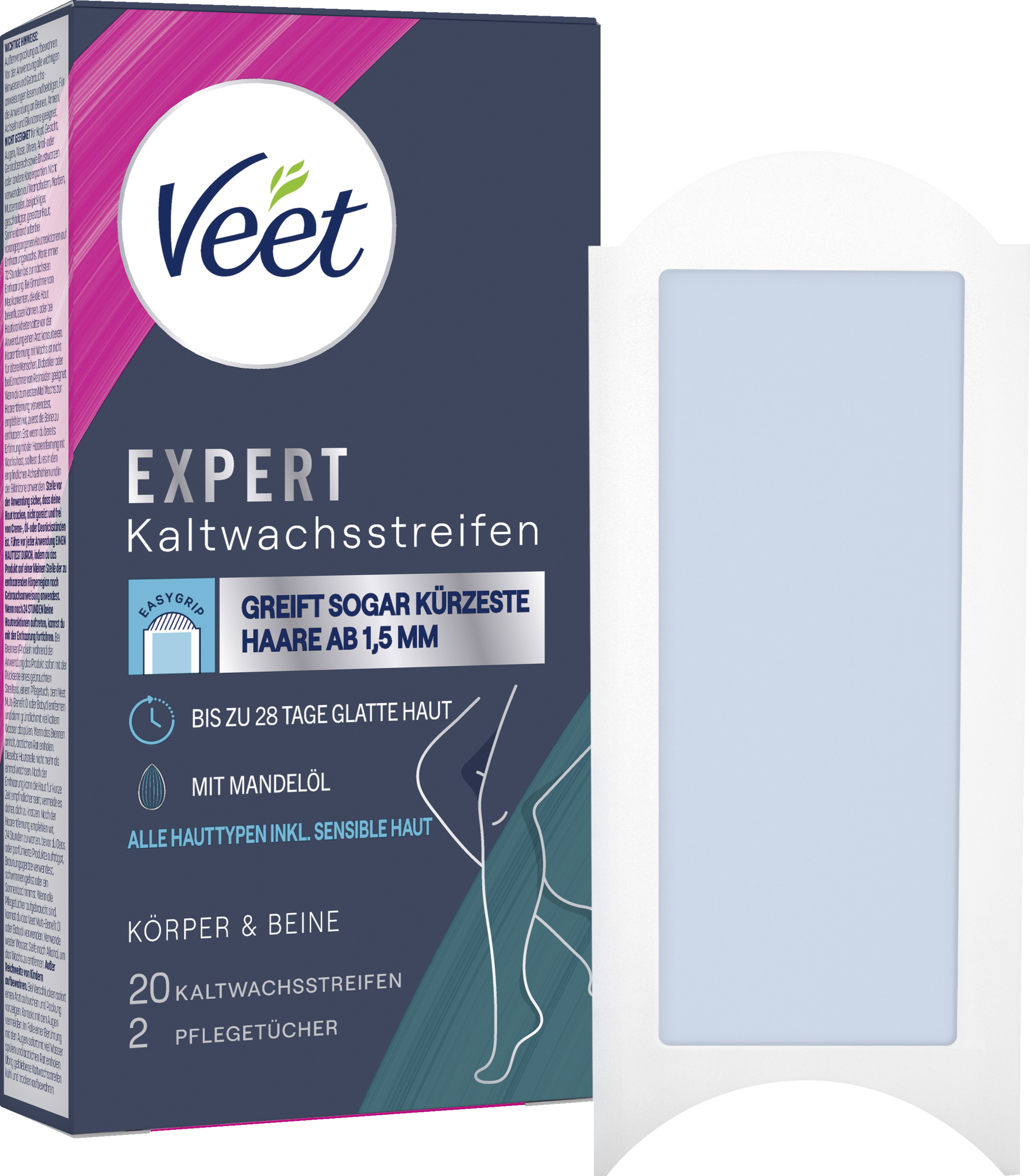 Veet Expert Cold Wax strips ben & krop Køb online rossmann.dk