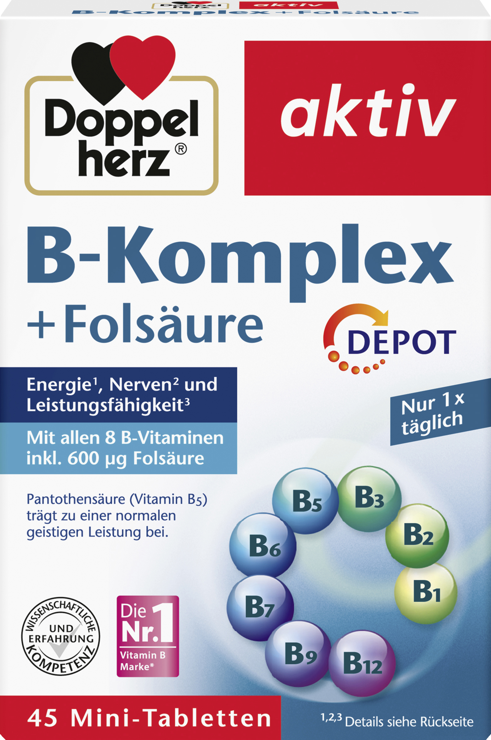 Doppelherz Aktivt B-kompleks + folinsyre minitabletter