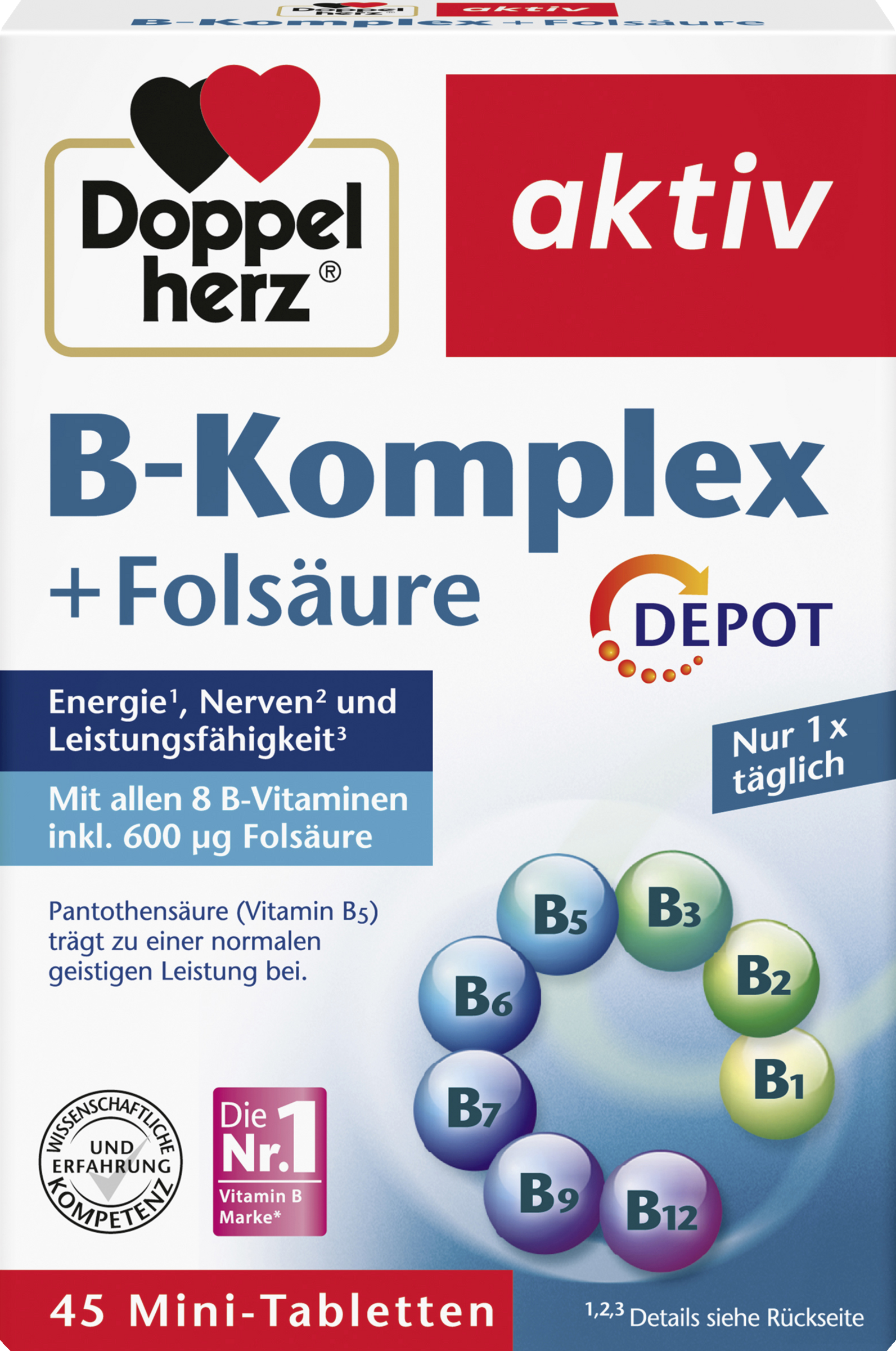 Doppelherz Aktivt B-kompleks + folinsyre minitabletter