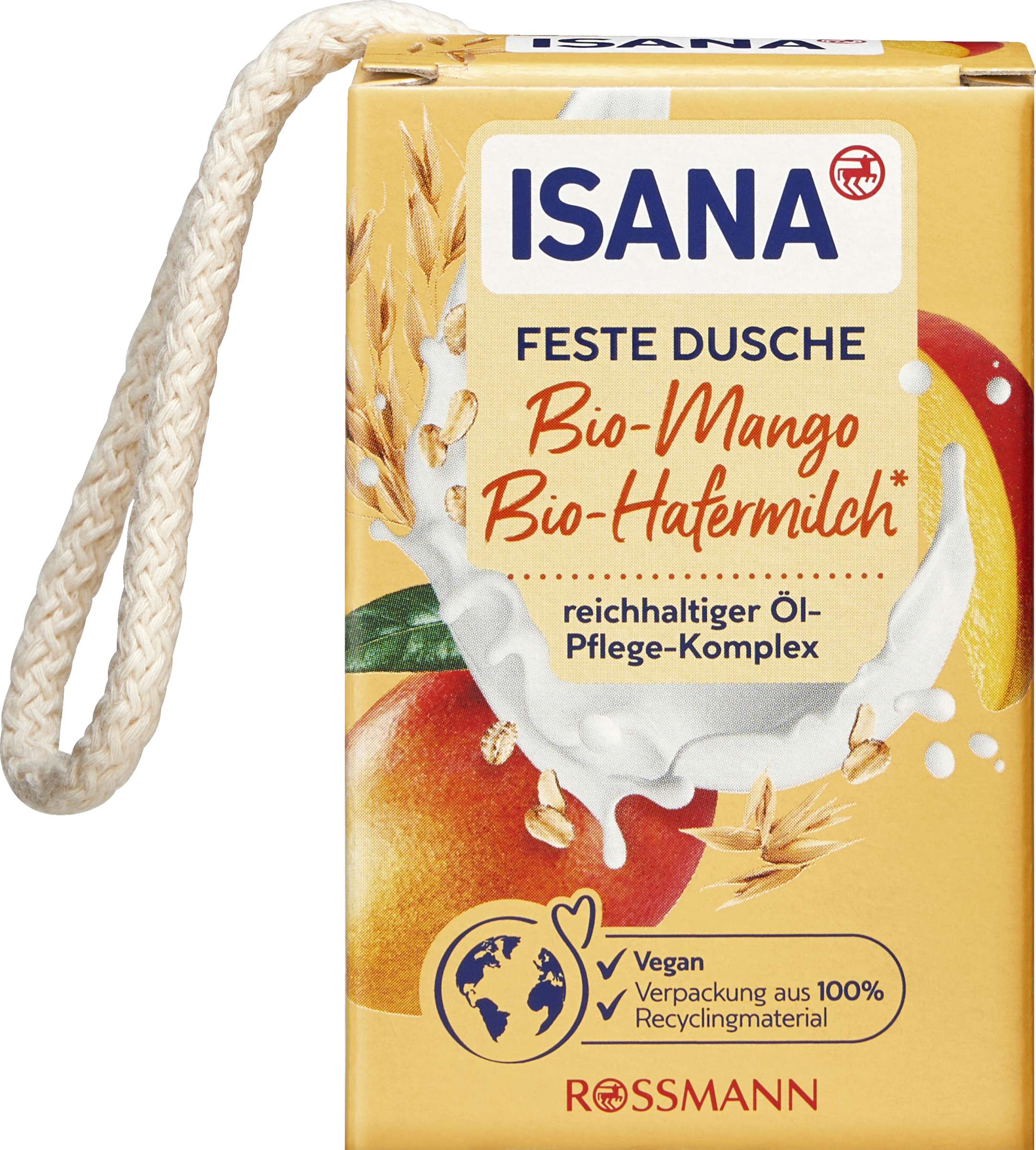 ISANA Fast bodyshampoo øko-mango og øko-havremælk