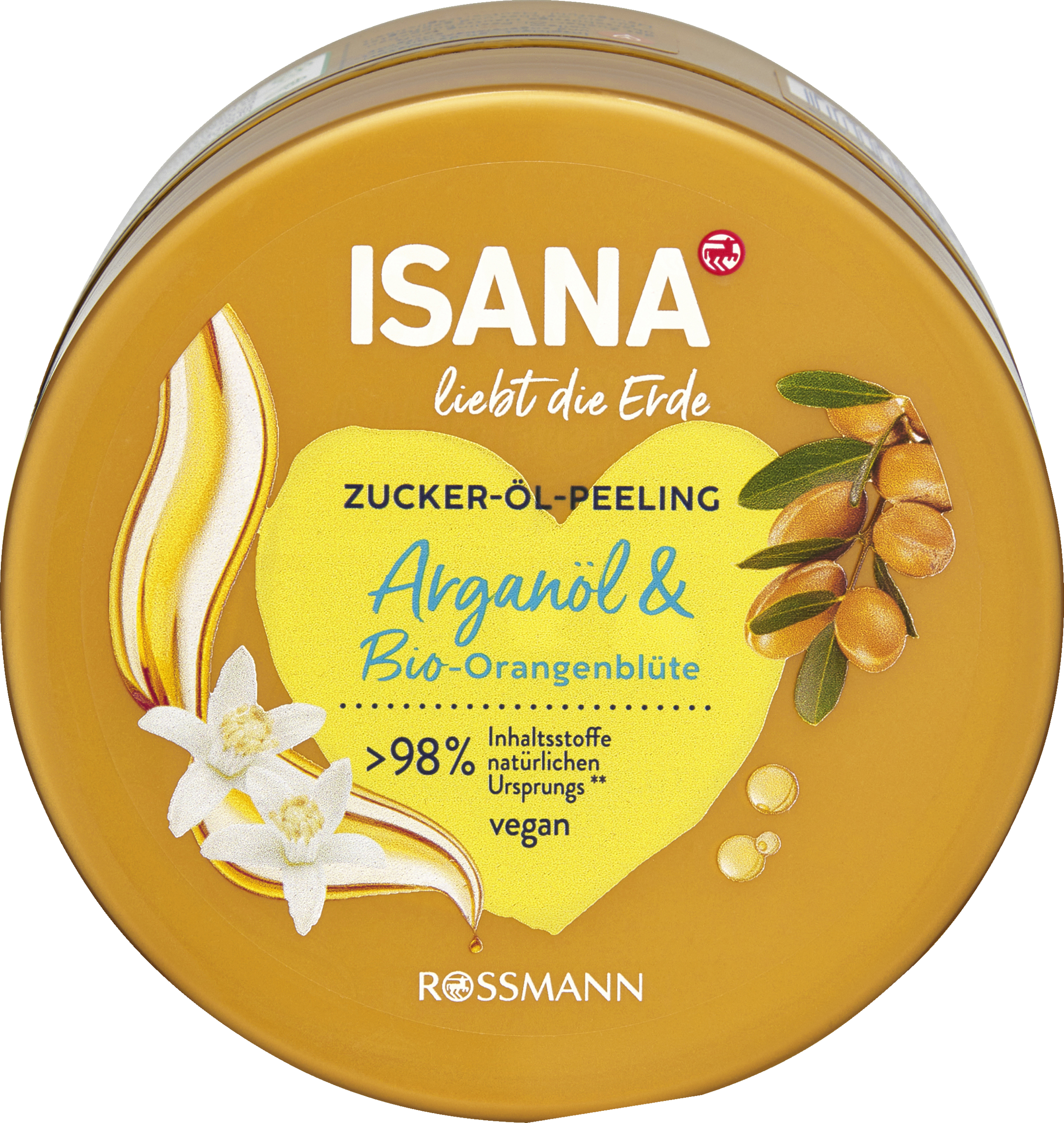 ISANA liebt die Erde sukker-olie-peeling arganolie