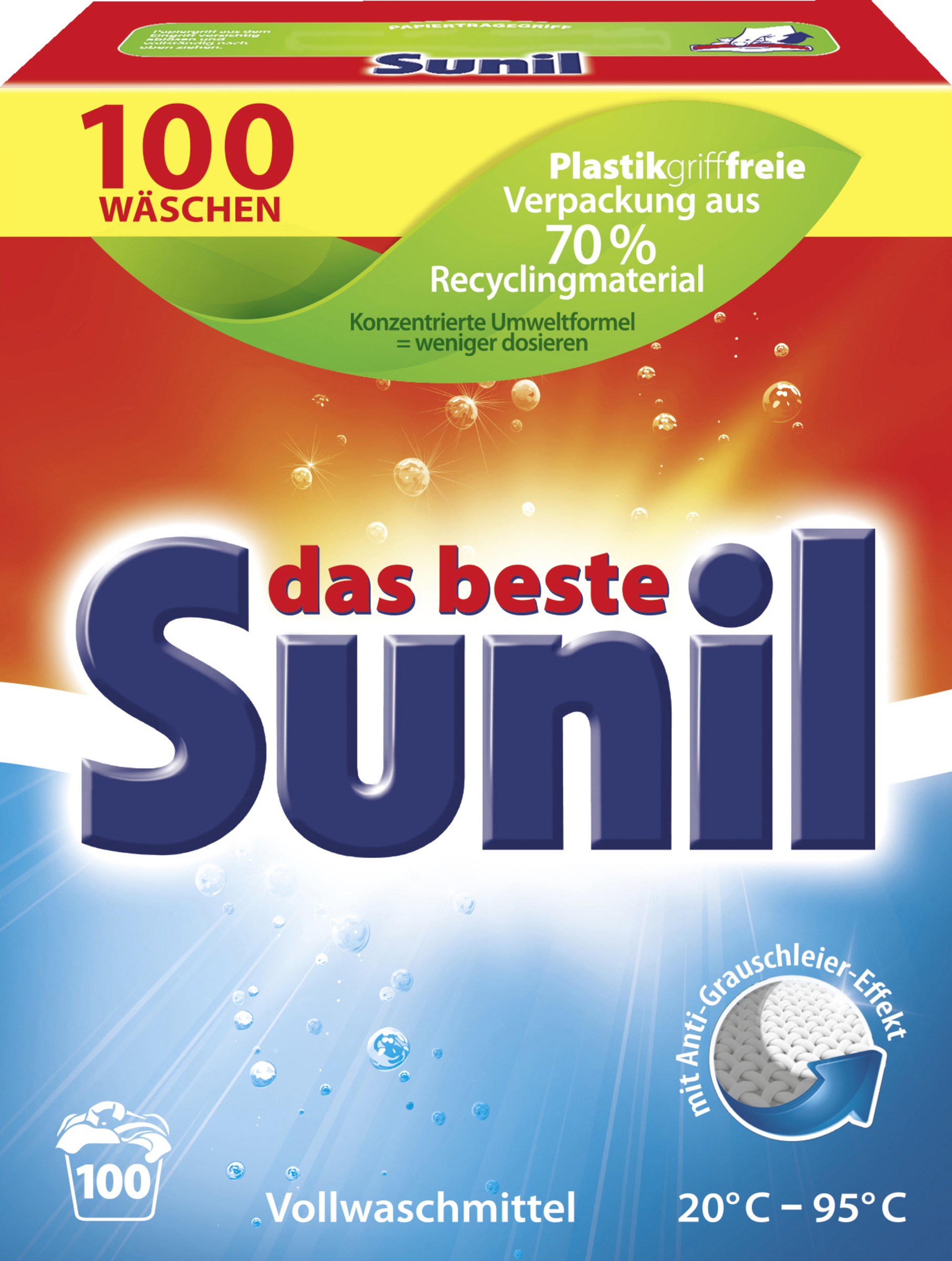 Sunil aktiv vaskepulver 100 vaske