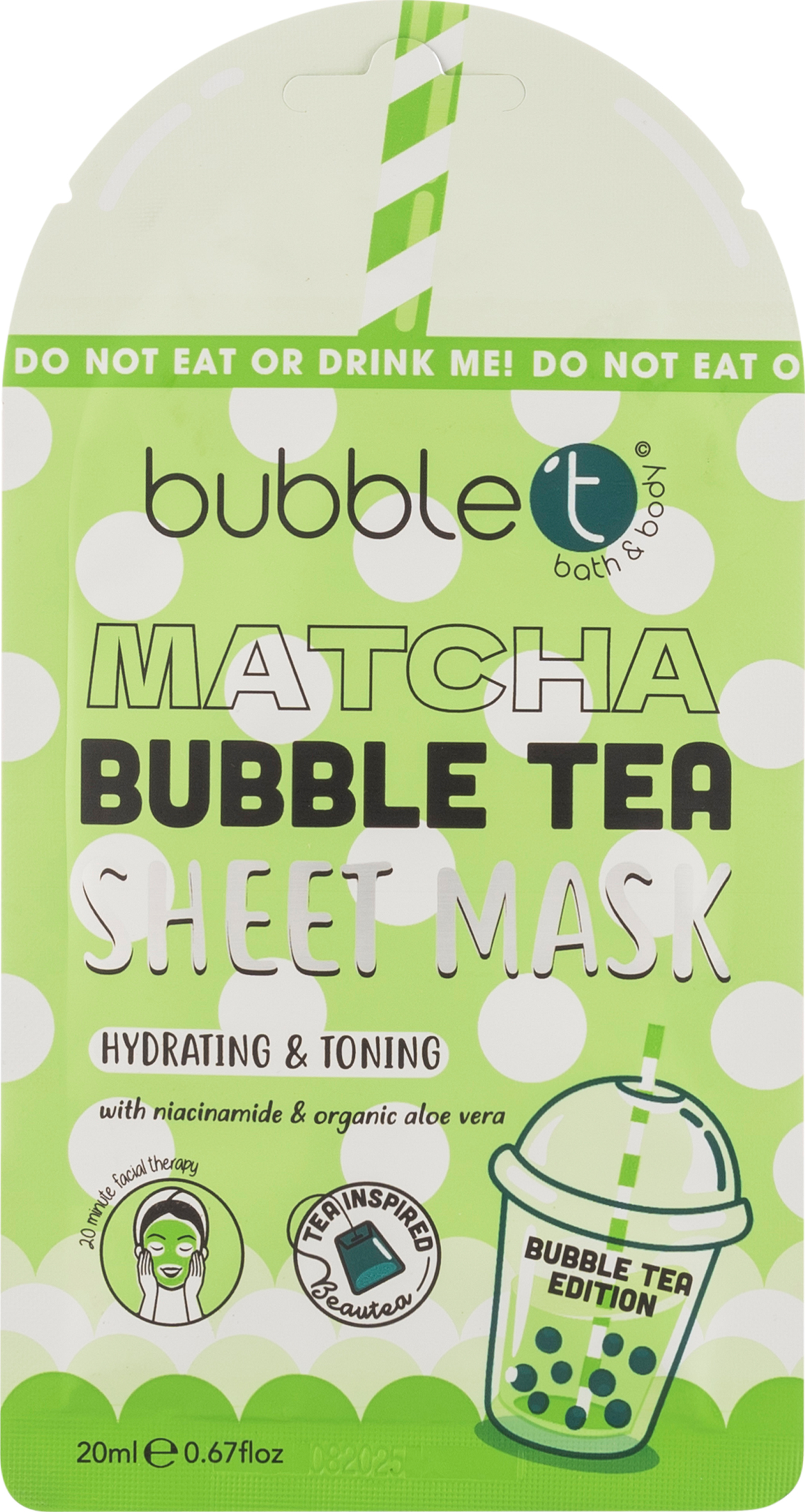 bubble t Ansigtsstofmaske i Matcha med Aloe Vera & Niacinamid