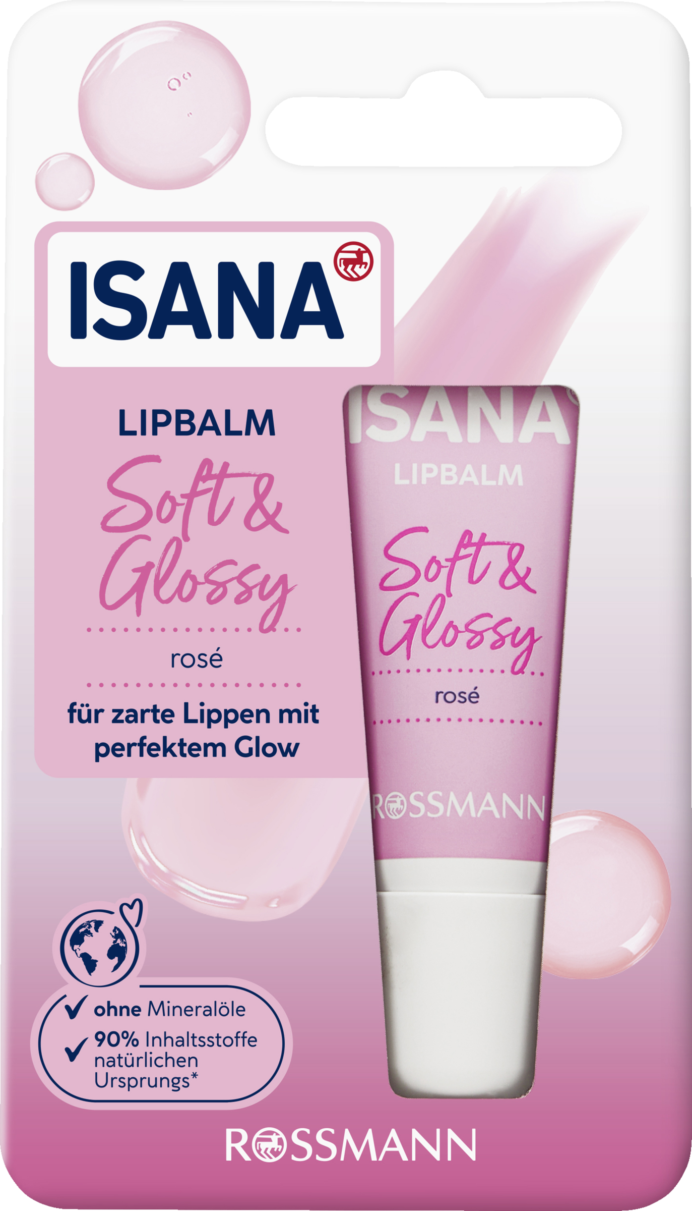 ISANA Lipbalm Soft & Glossy rosé