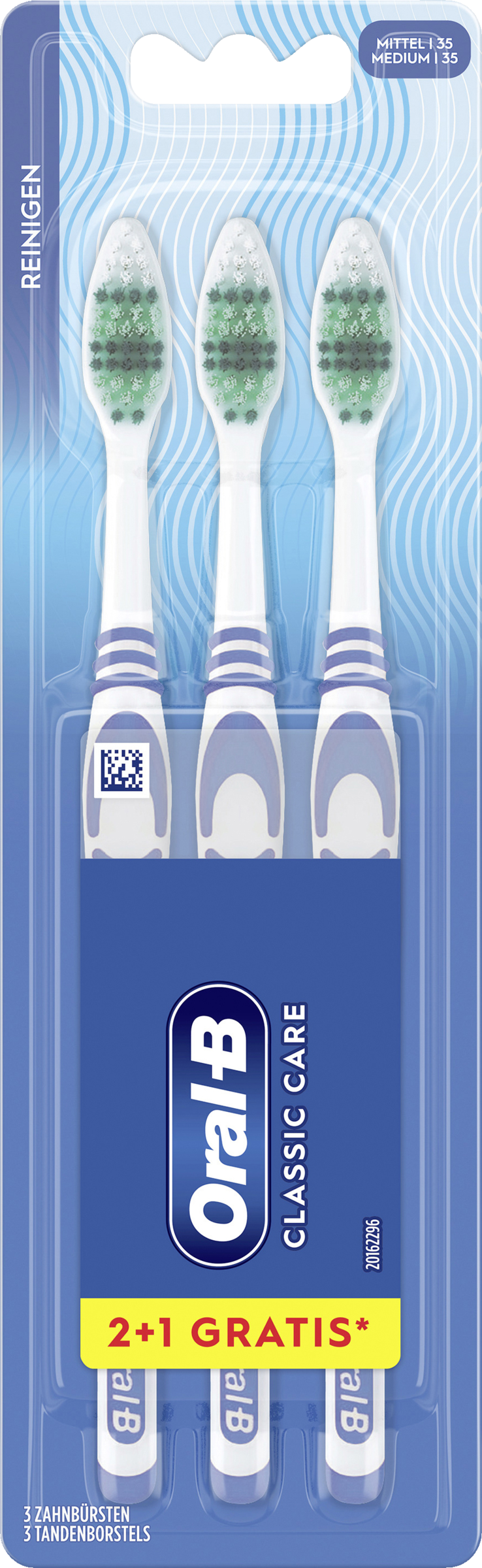 Oral-B Tandbørste Classic Care Medium 2+1 pakke