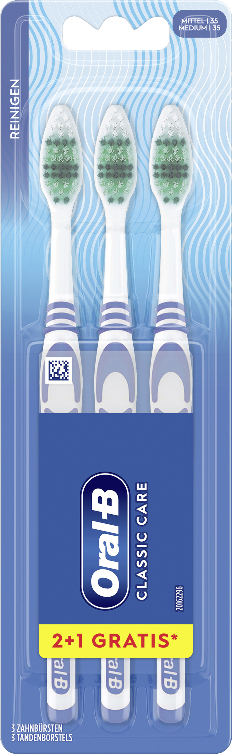 Oral-B Tandbørste Classic Care Medium 2+1 pakke