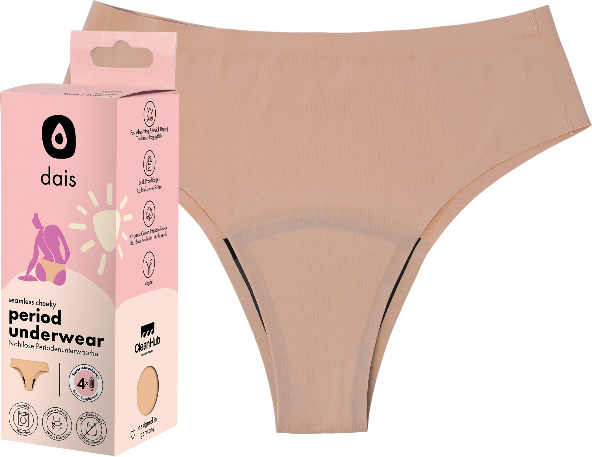 dais Menstruationsundertøj Cheeky str. S Nude