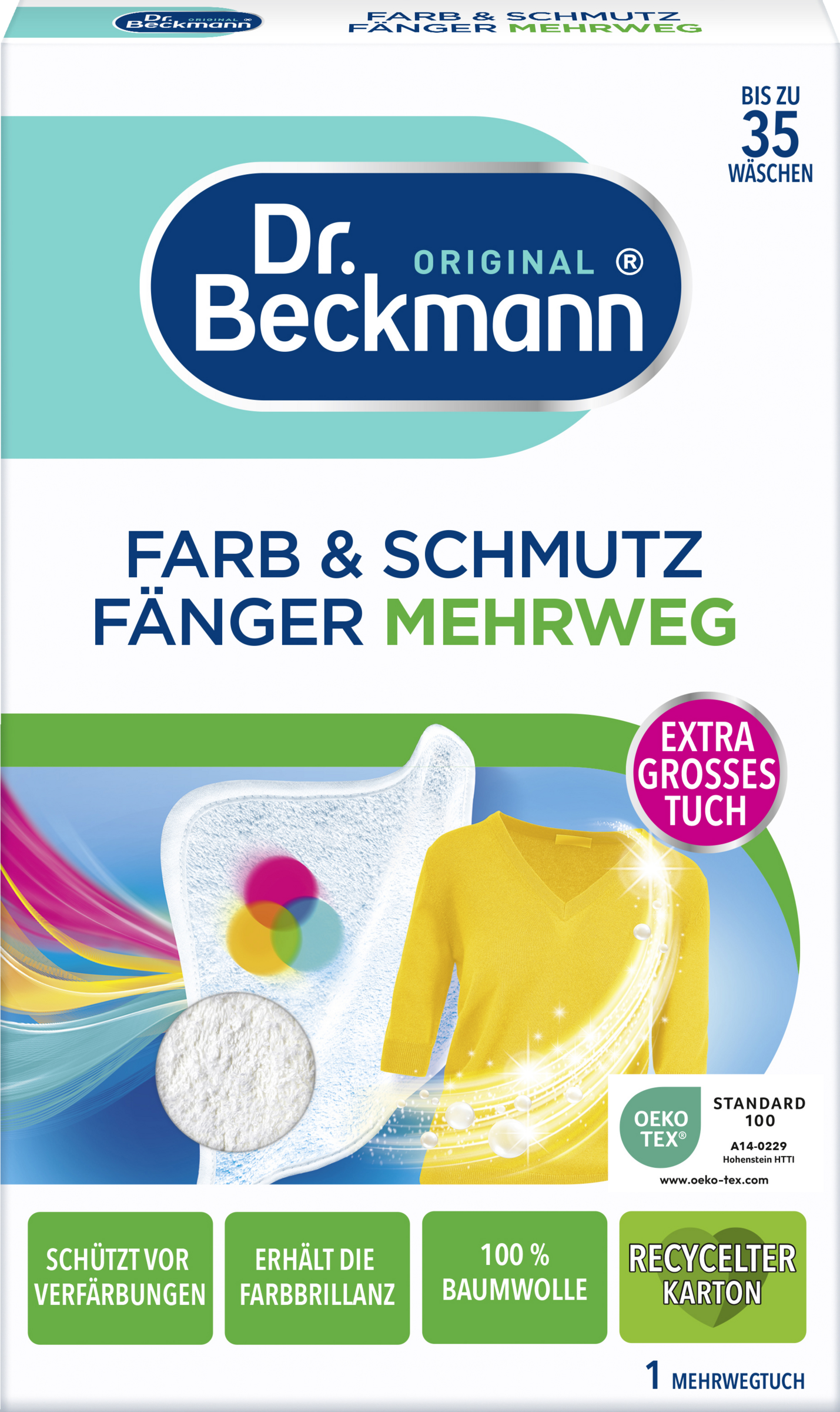 Dr. Beckmann Farve- og smudsfanger, flergangsklud