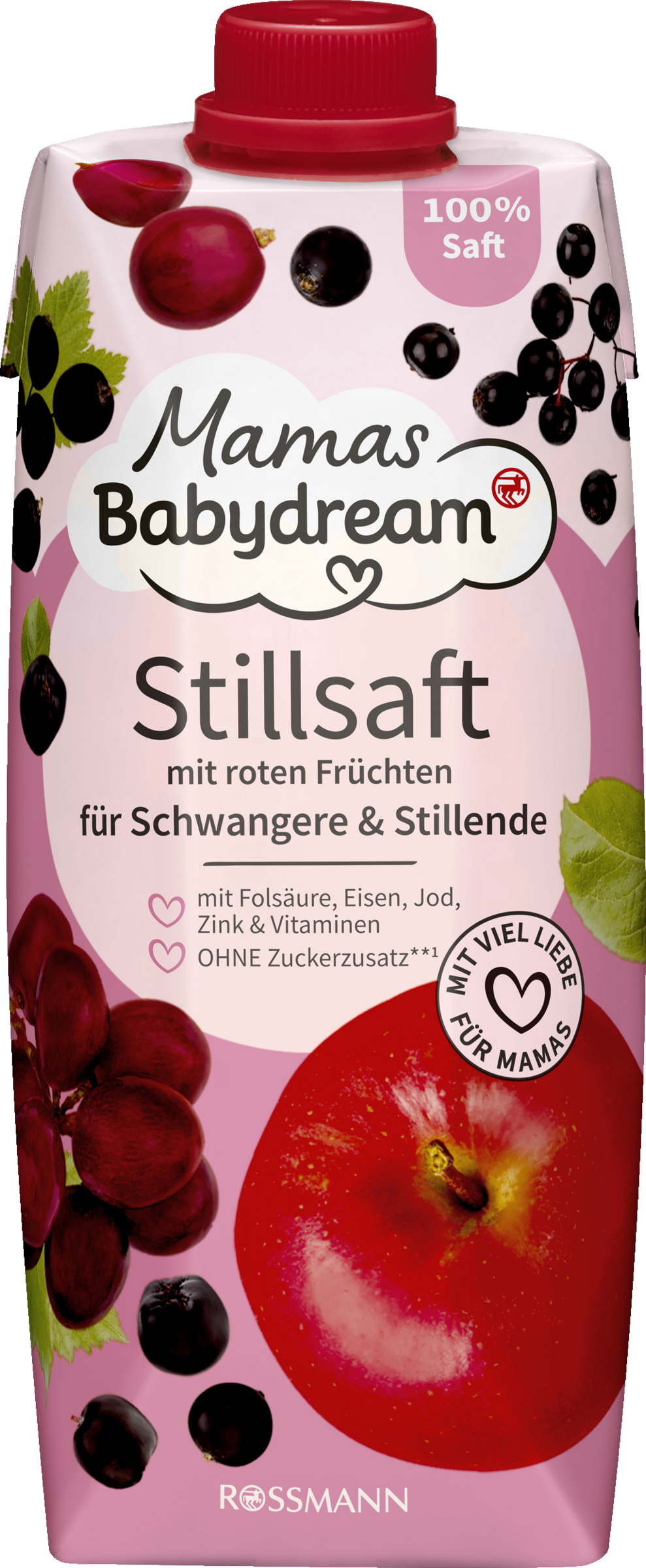 Mamas Babydream Ammesaft med rød frugt til gravide og ammende kvinder