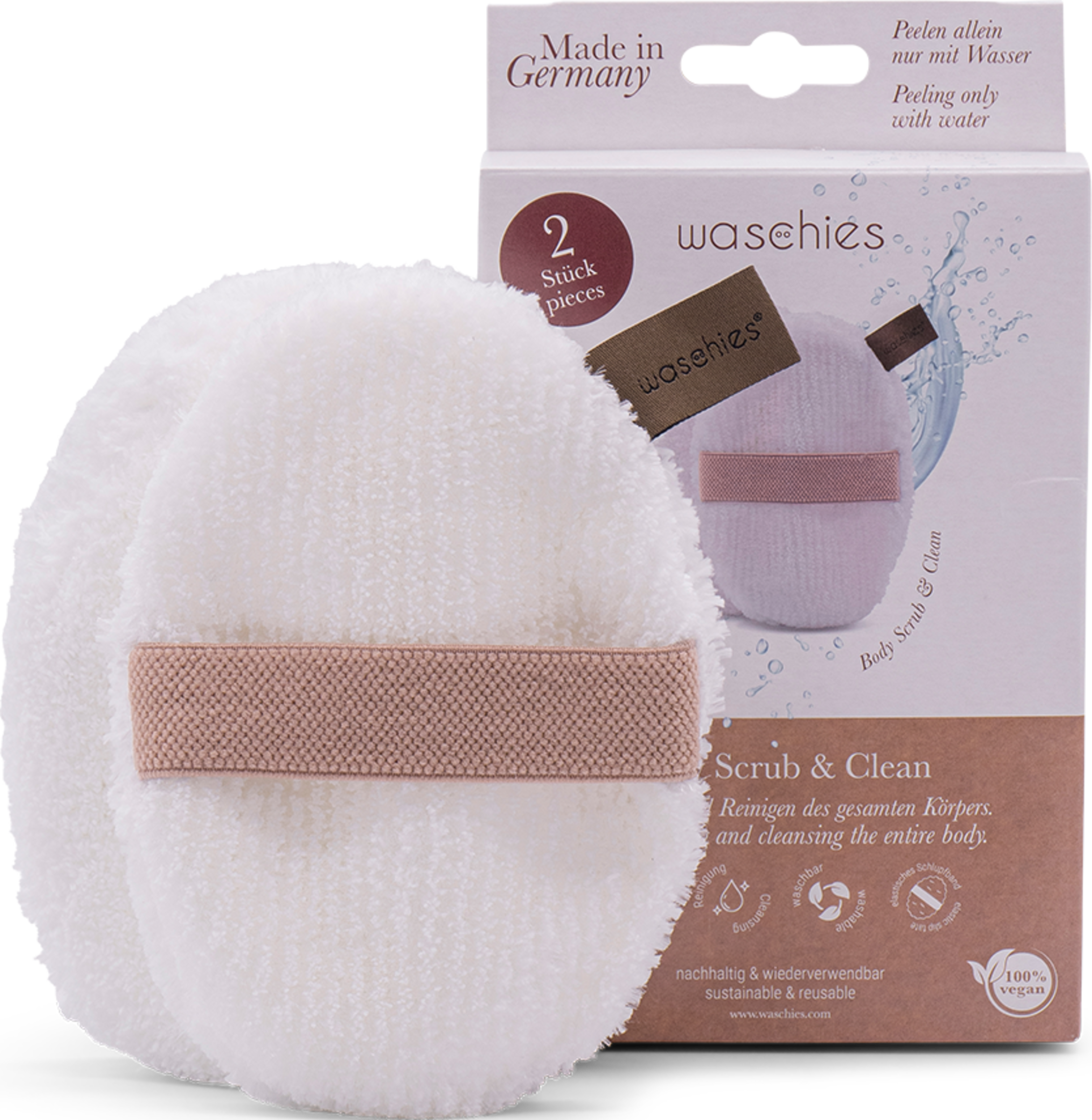 waschies Body Scrub and Clean Peeling-Pad