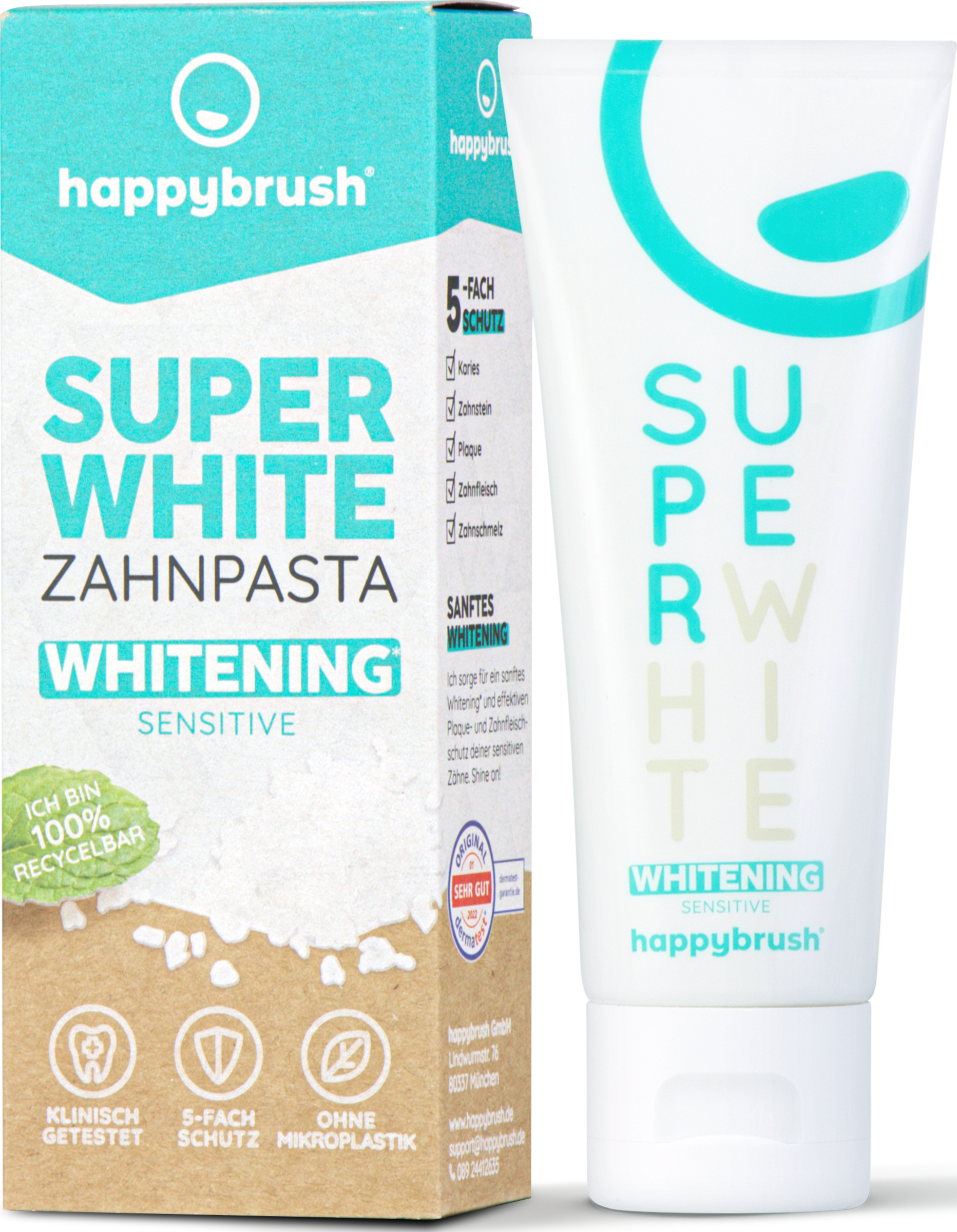 happybrush SuperWhite Tandpasta