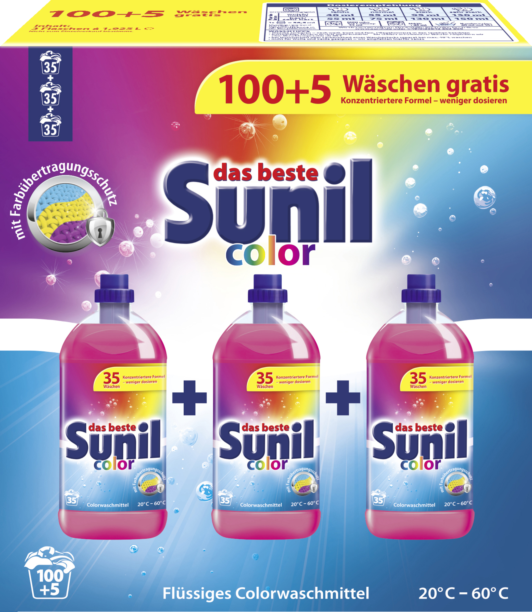Sunil Flydende vaskemiddel til kulørt 105 vaske