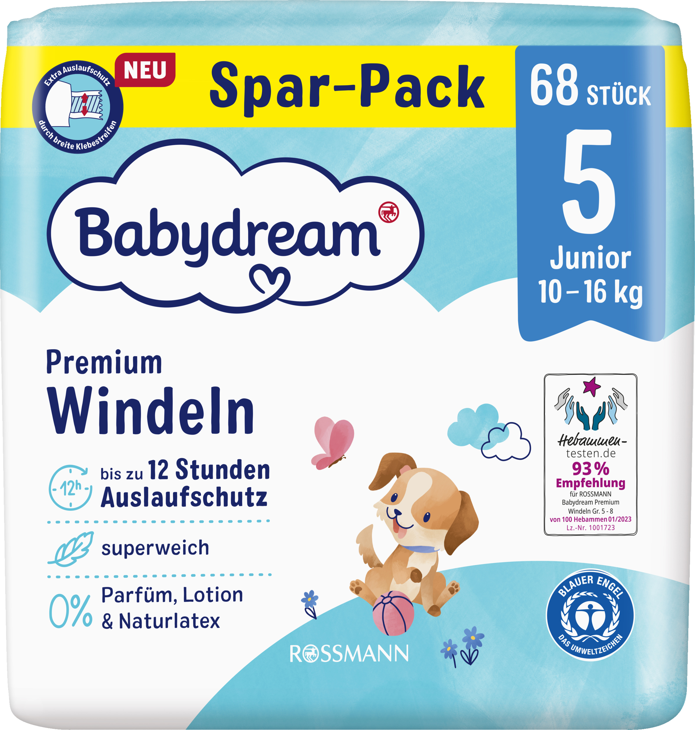 Babydream Premium bleer størrelse 5 Junior 10-16 kg
