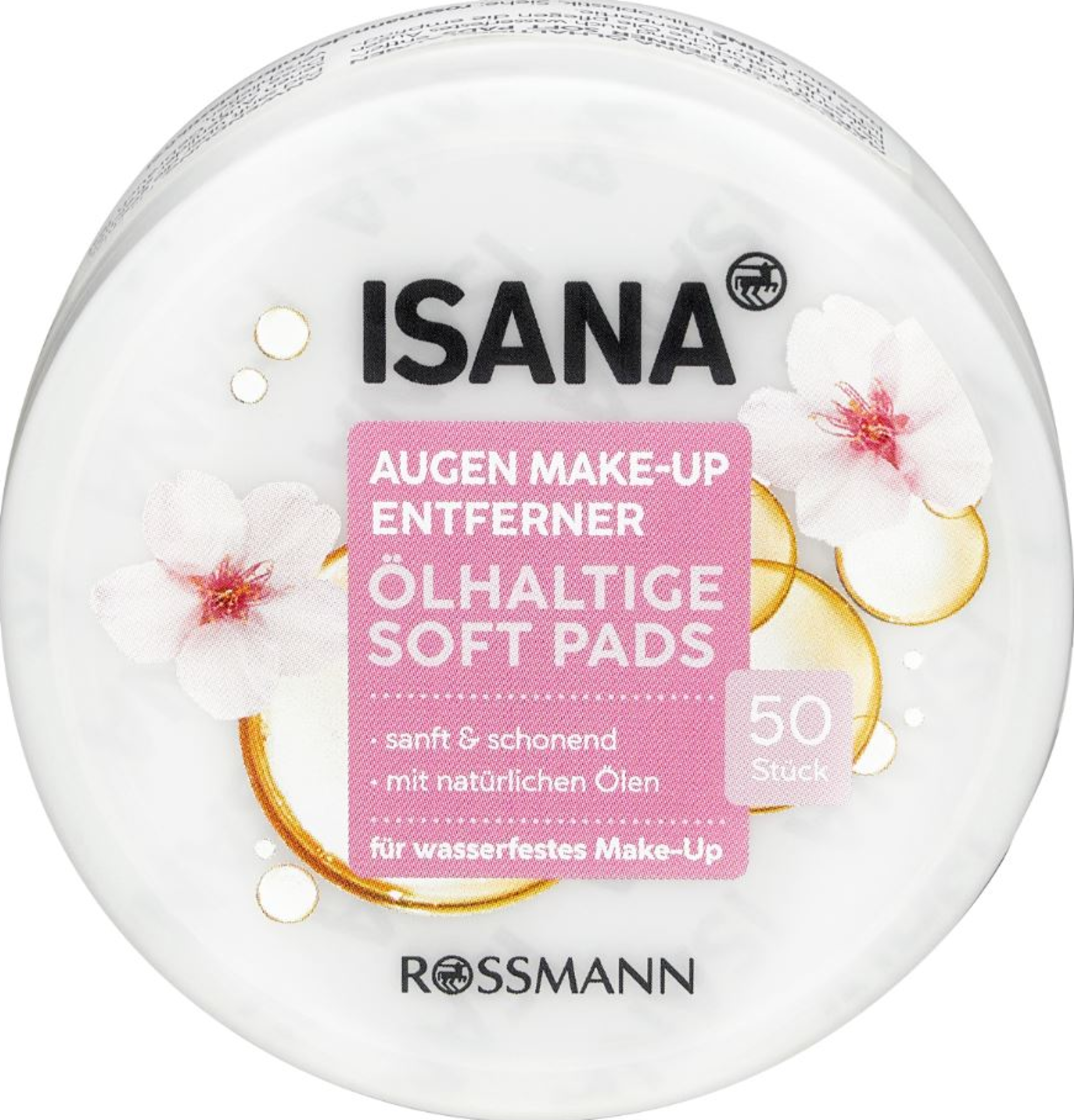 ISANA Øjenmakeupfjerner soft pads olieholdige
