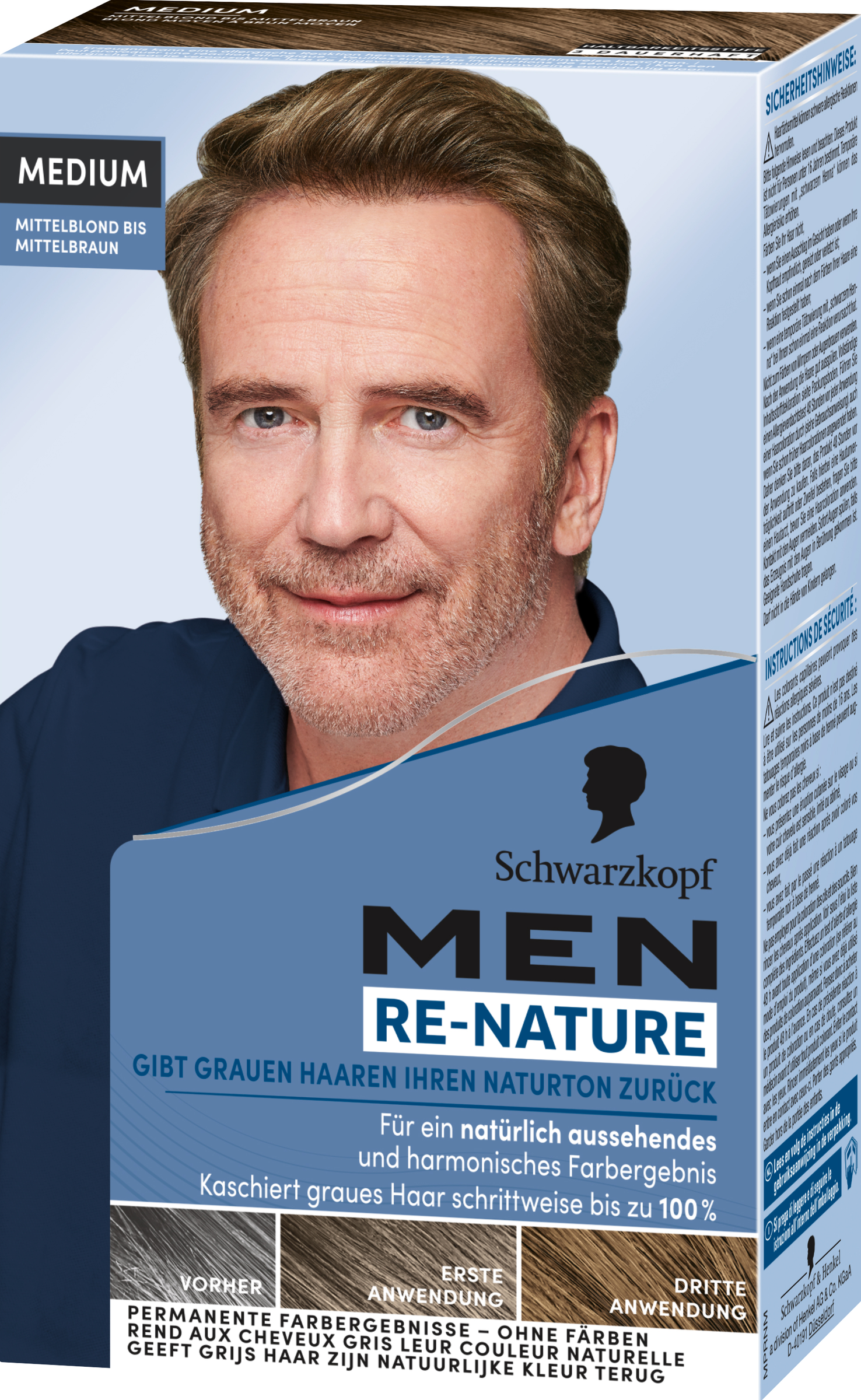 RE-NATURE MEN hårfarve medium