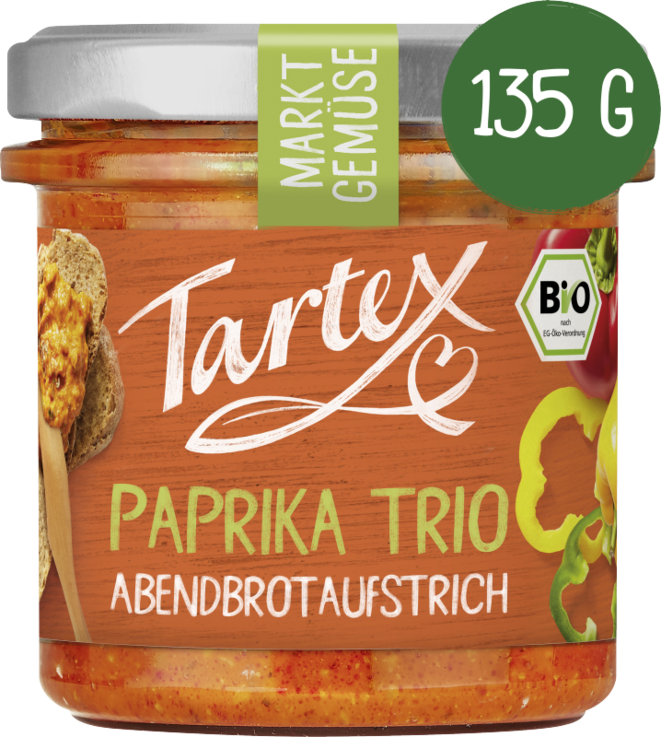 Tartex Økologisk smørepålæg Paprika Trio