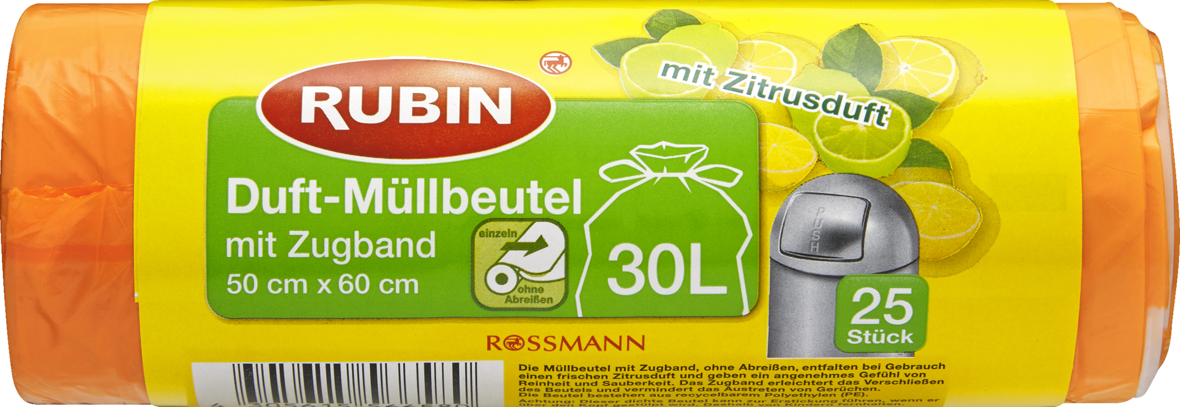 RUBIN Duft-affaldsposer med løbegang 30 l