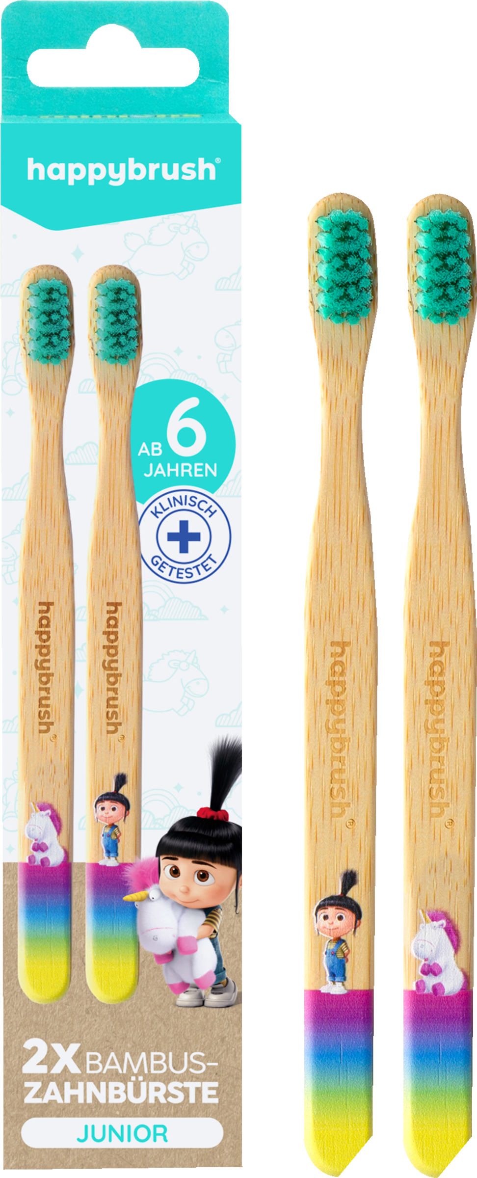 happybrush Bambustandbørste Agnes Junior