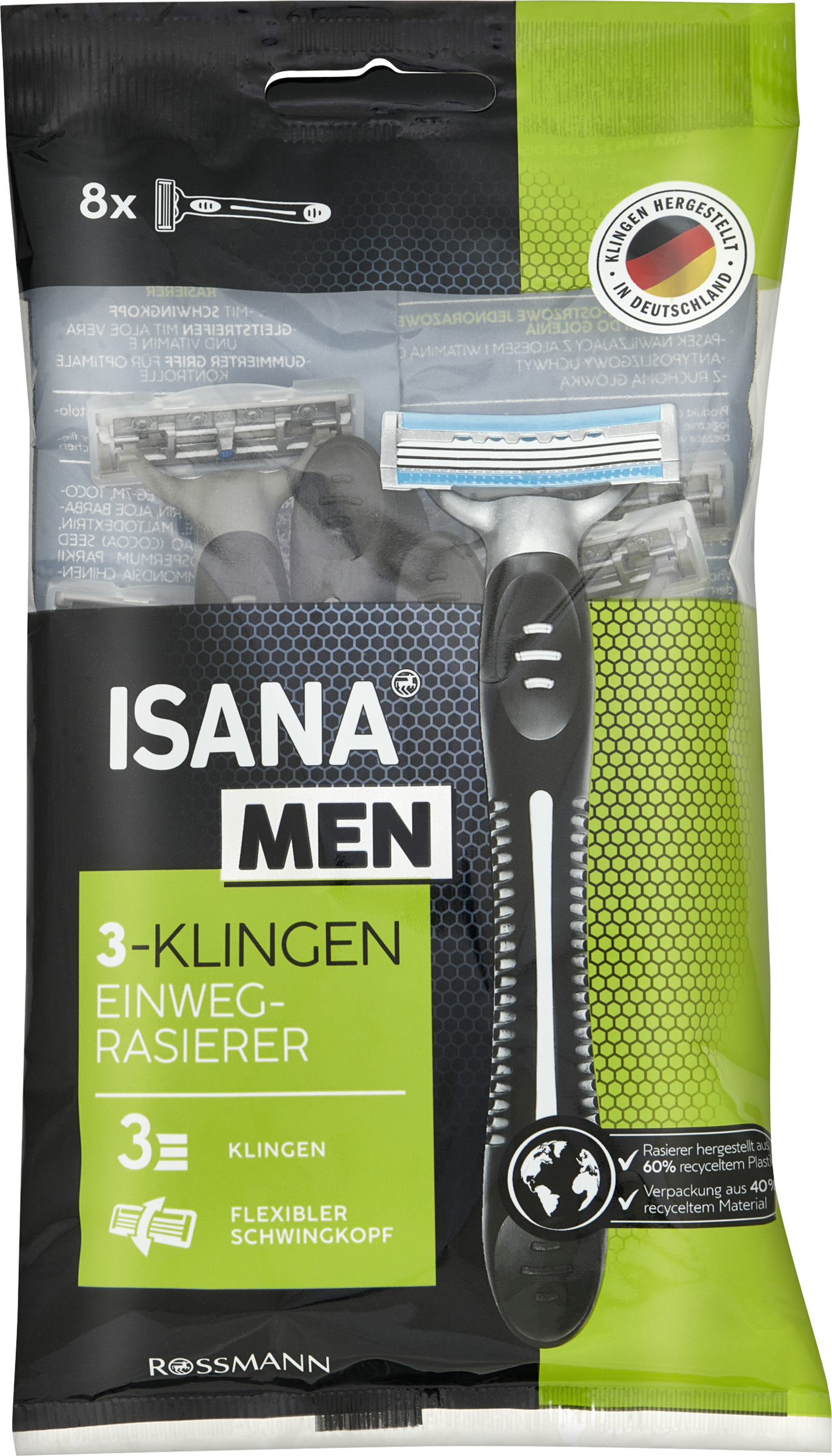 ISANA MEN Engangsshaver 3 blade