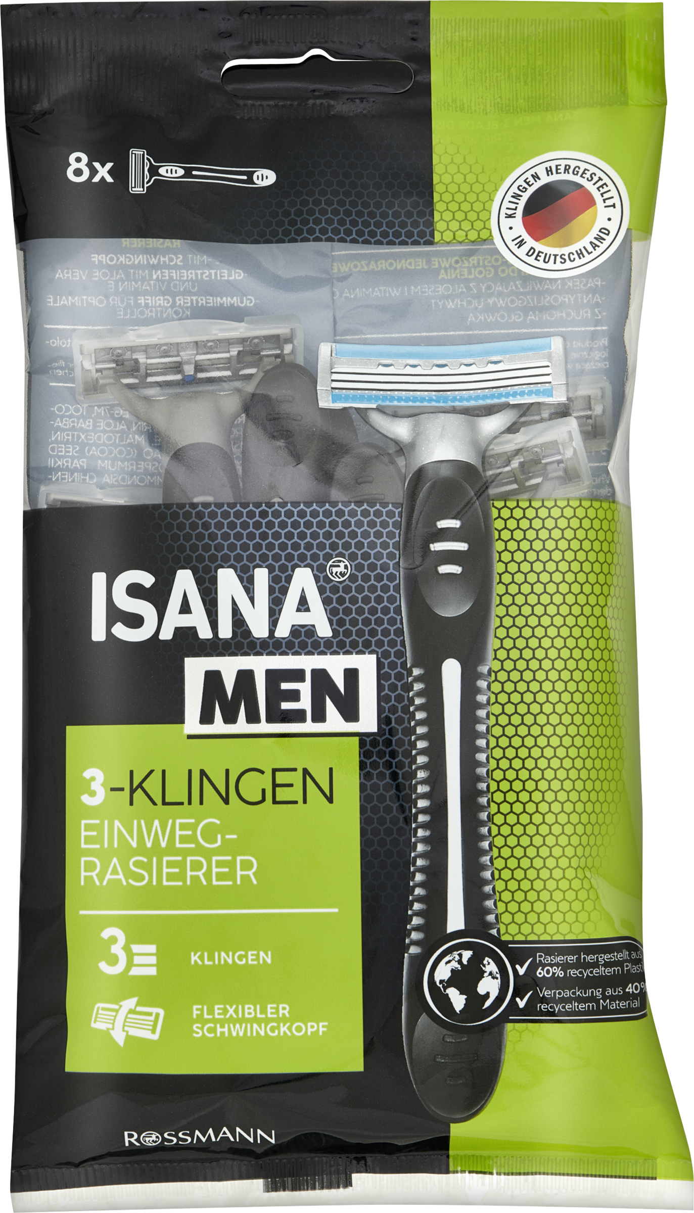 ISANA MEN Engangsshaver 3 blade