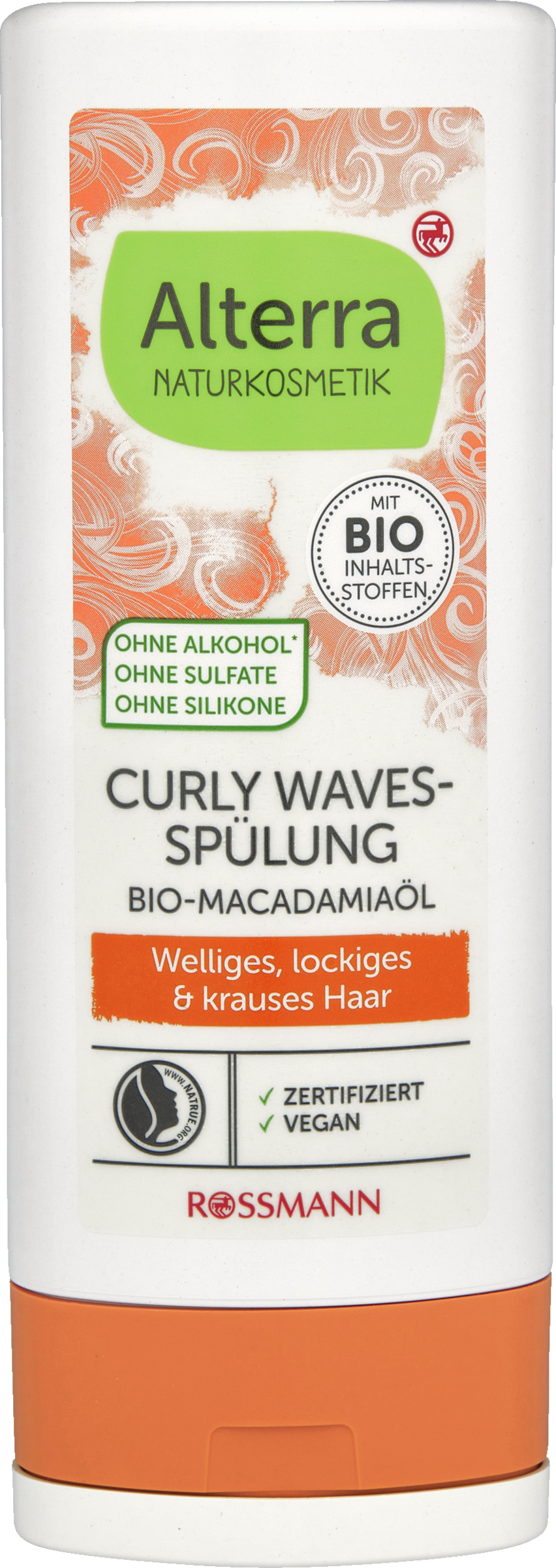 Alterra NATURKOSMETIK Curly Waves-balsam økologisk macadamiaolie