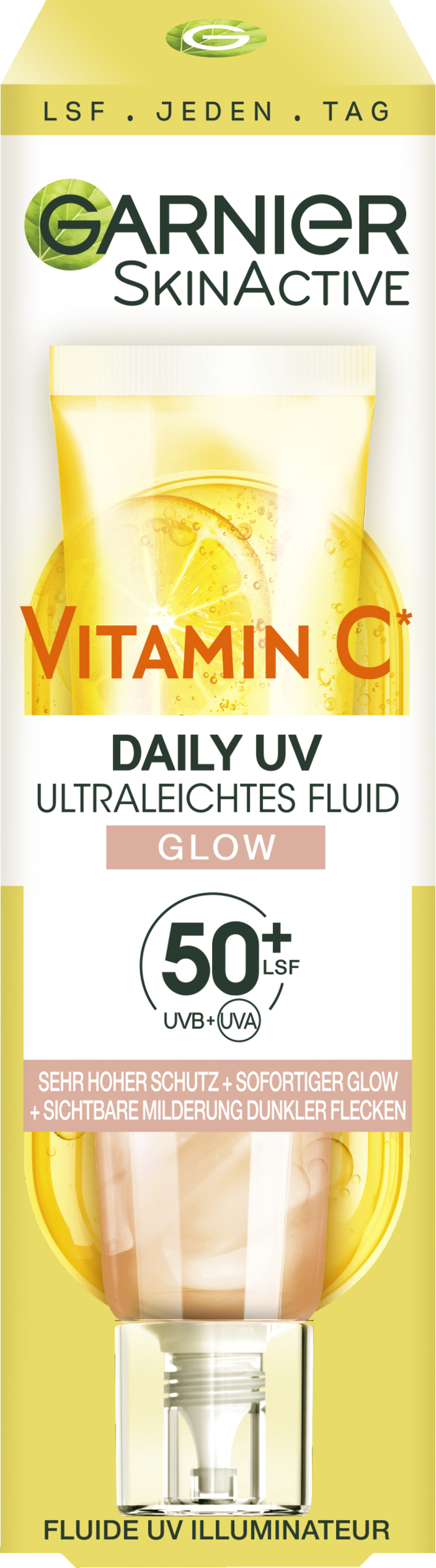 Garnier SkinActive Vitamin C Daily UV Fluid Glow ultralet solfaktor 50+