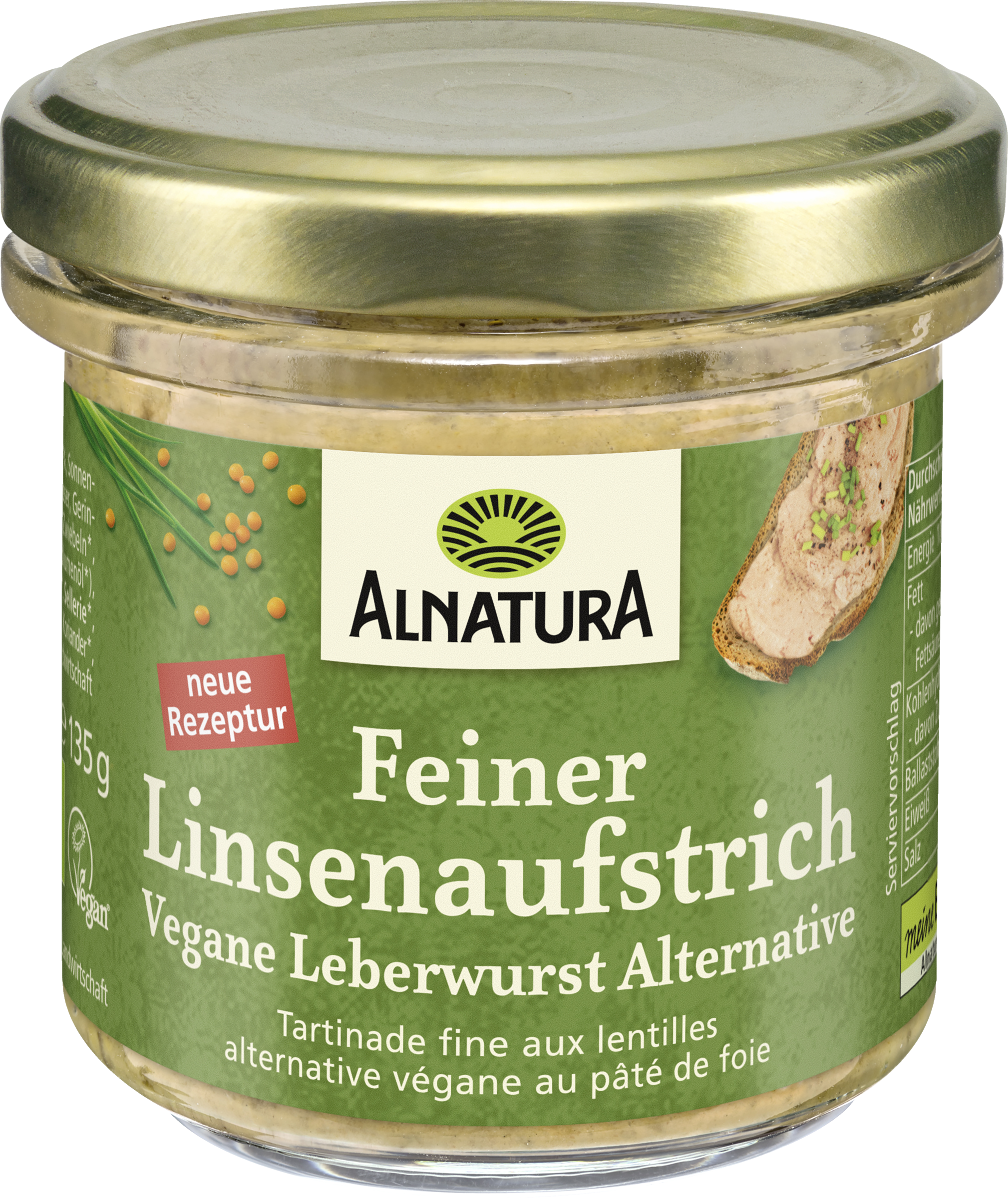Alnatura Økologisk, fint smørepålæg med linser