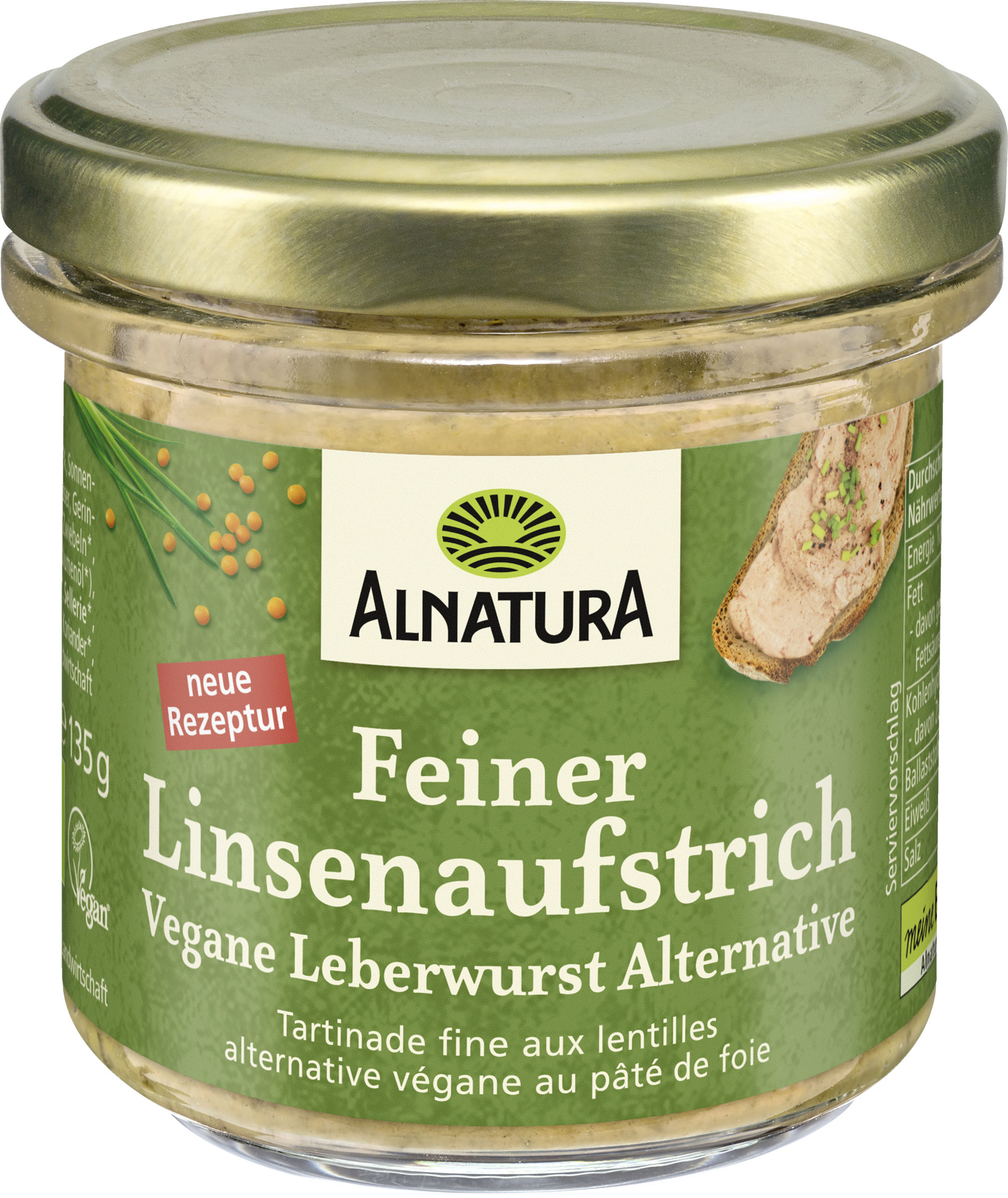 Alnatura Økologisk, fint smørepålæg med linser