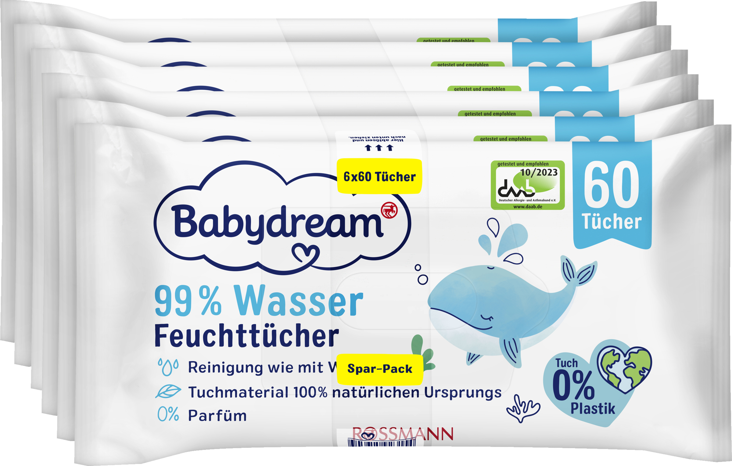 Babydream Vådservietter med 99 % vand, sparepakke